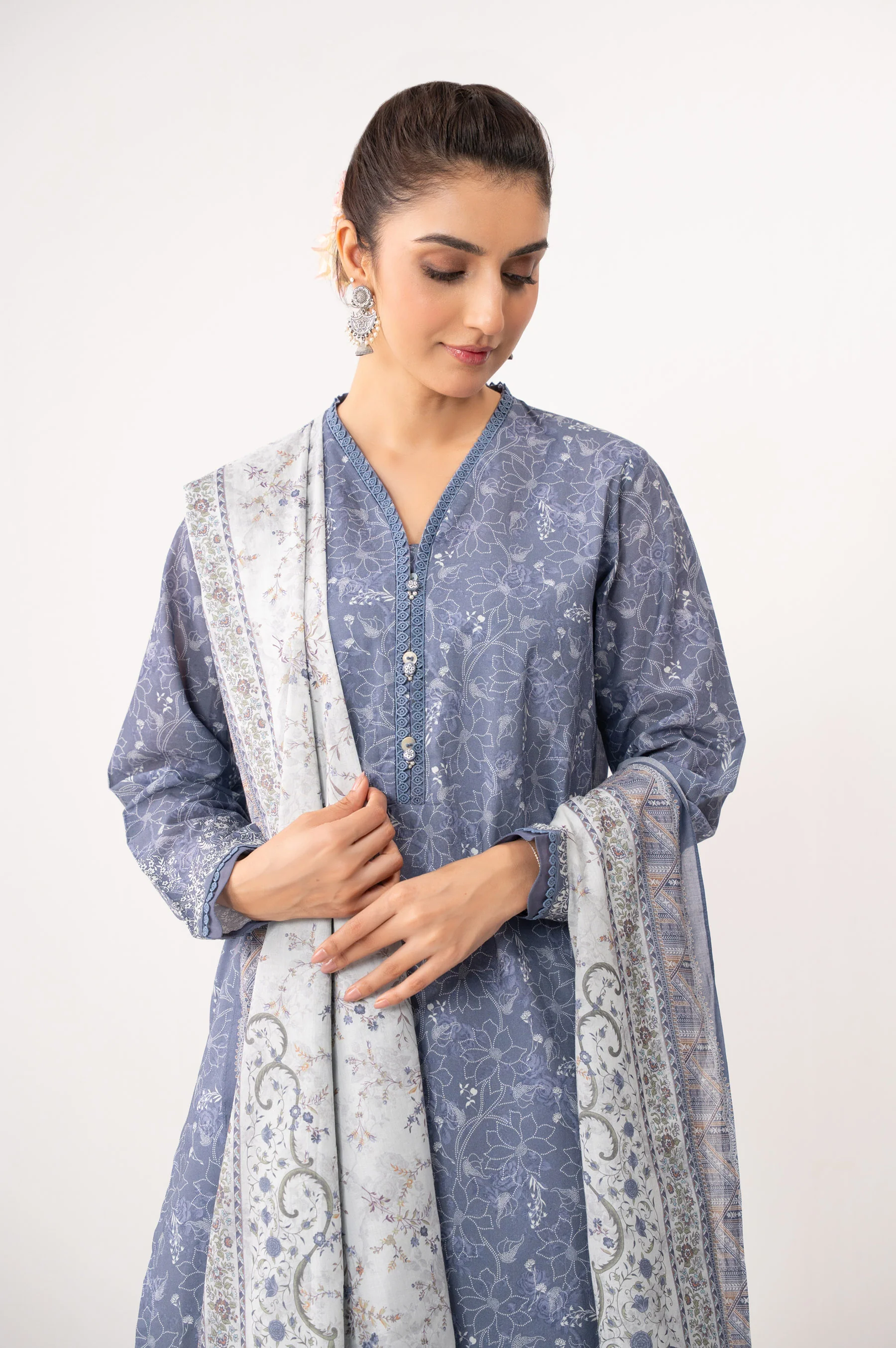 PRINTED LAWN STITCHED BOTTOM (FACTORY E-OUTLET) - Image 3