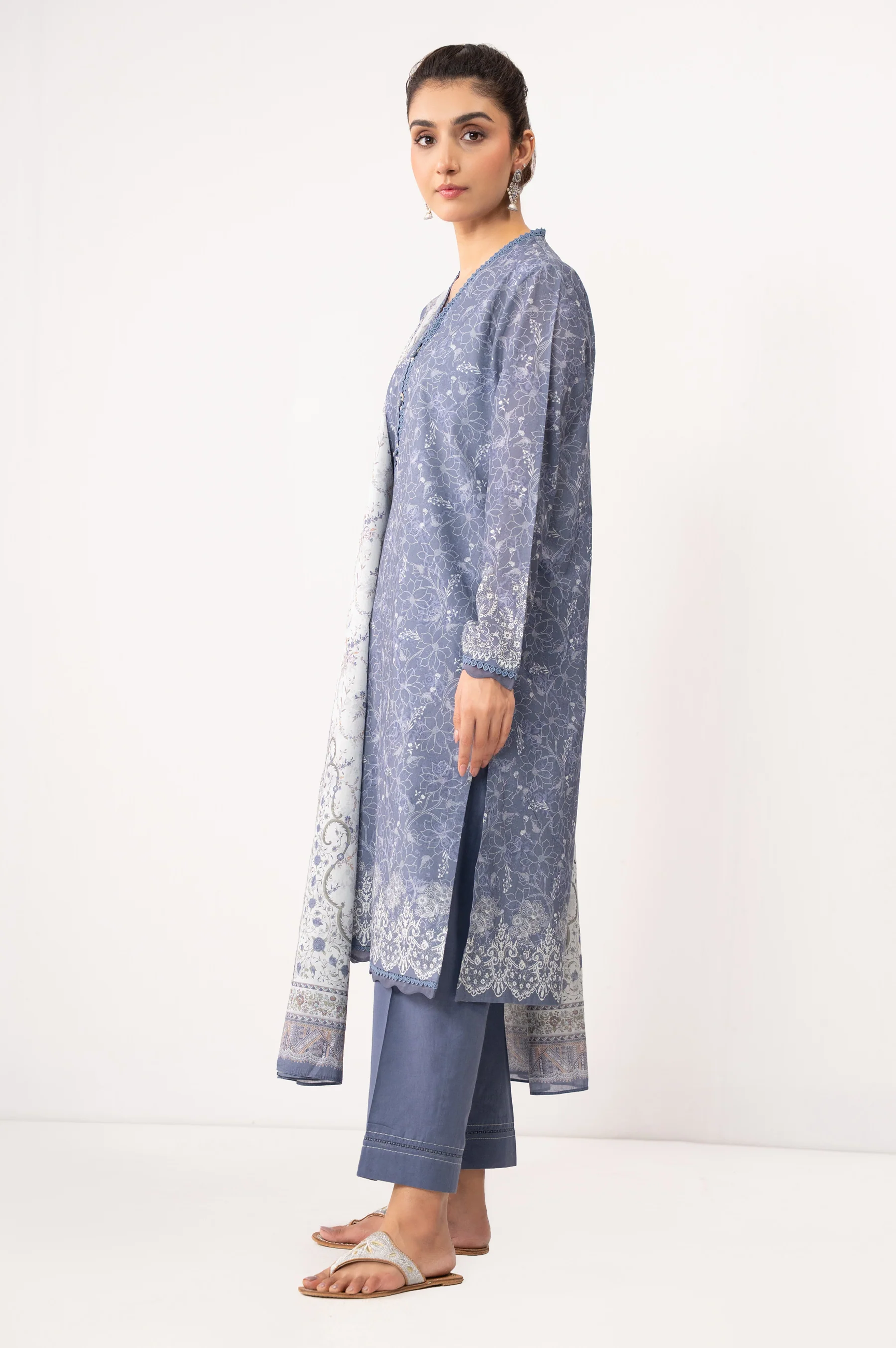 PRINTED LAWN STITCHED BOTTOM (FACTORY E-OUTLET) - Image 4