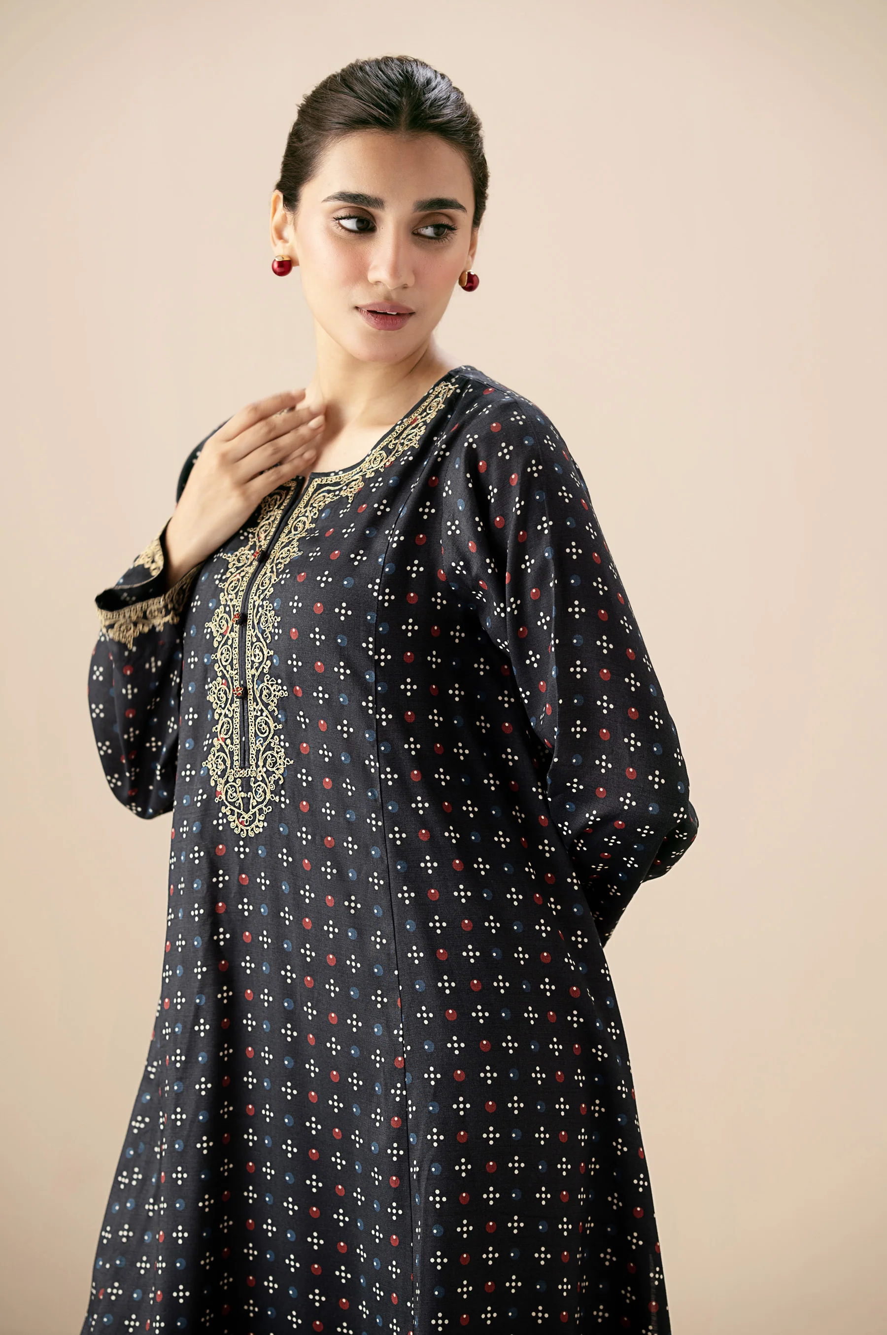 STITCHED PRINTED SHIRT BOTTOM - Image 3