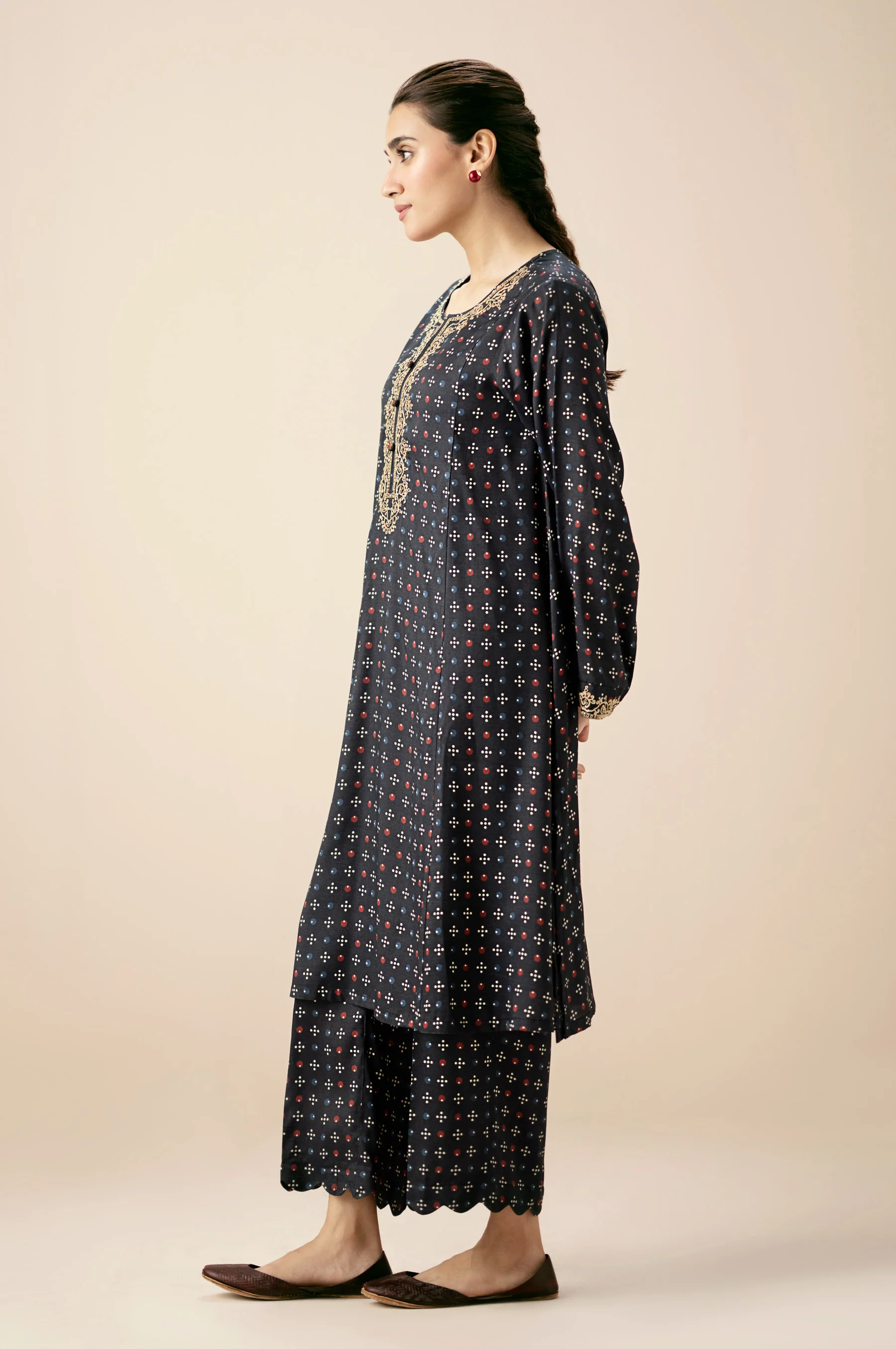 STITCHED PRINTED SHIRT BOTTOM - Image 5