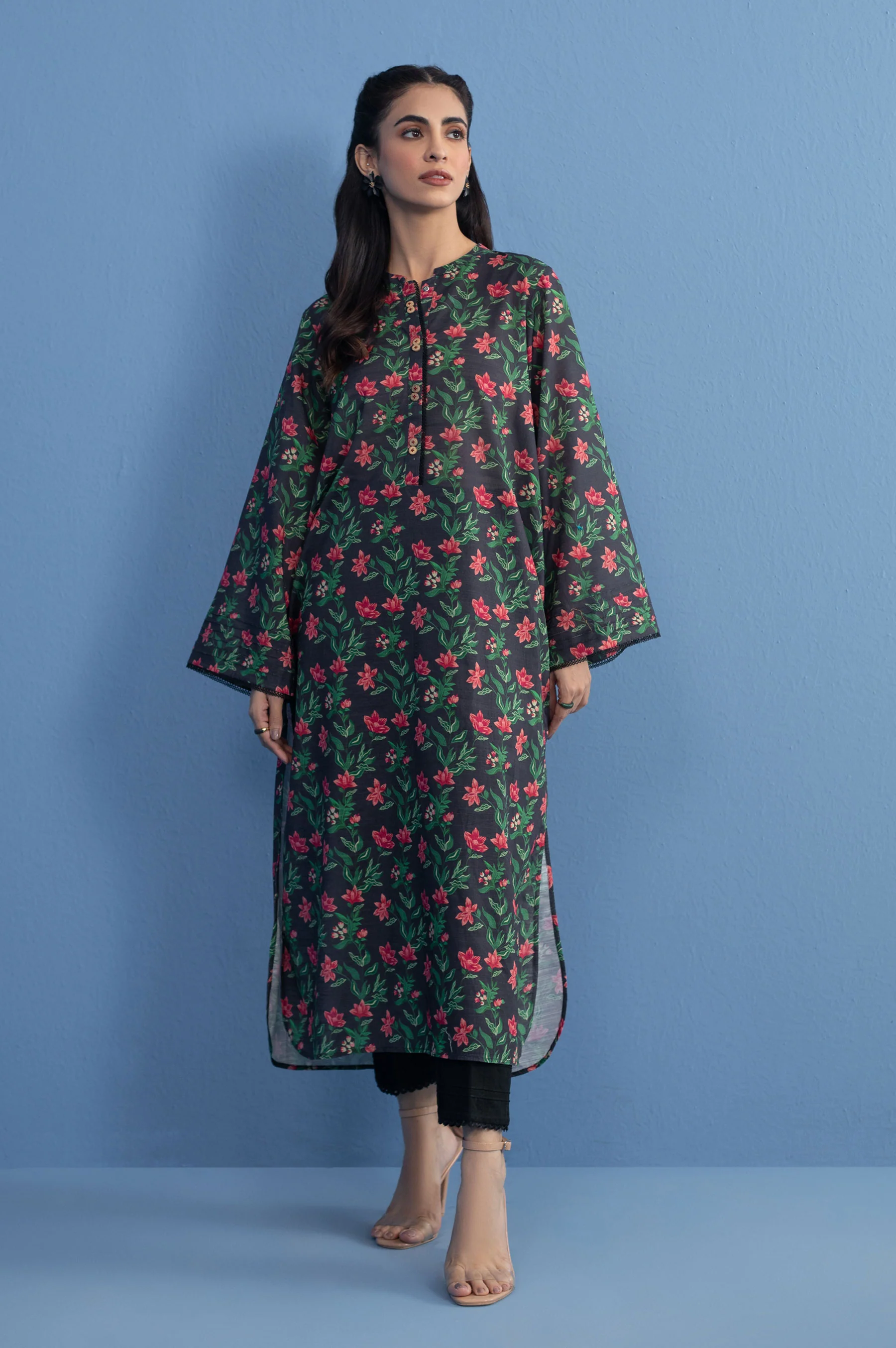 Stitched 1 Piece Printed Cottle Shirt - Image 3