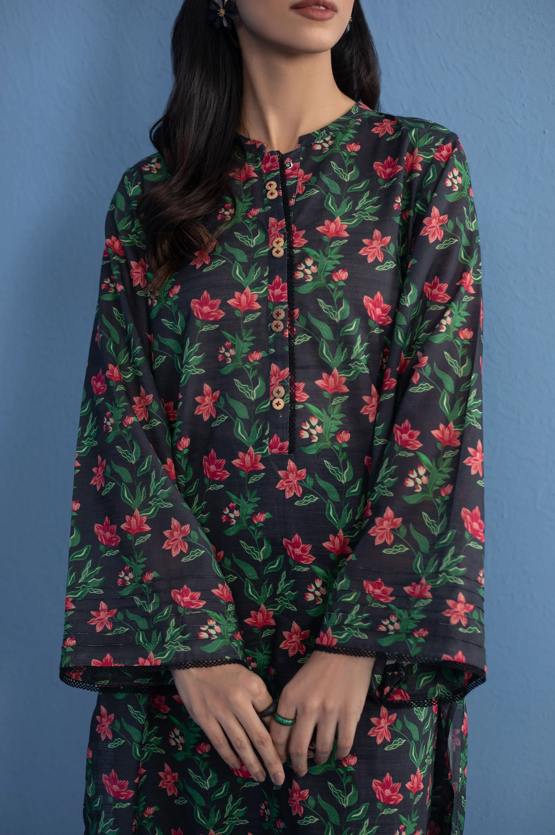 Stitched 1 Piece Printed Cottle Shirt - Image 6