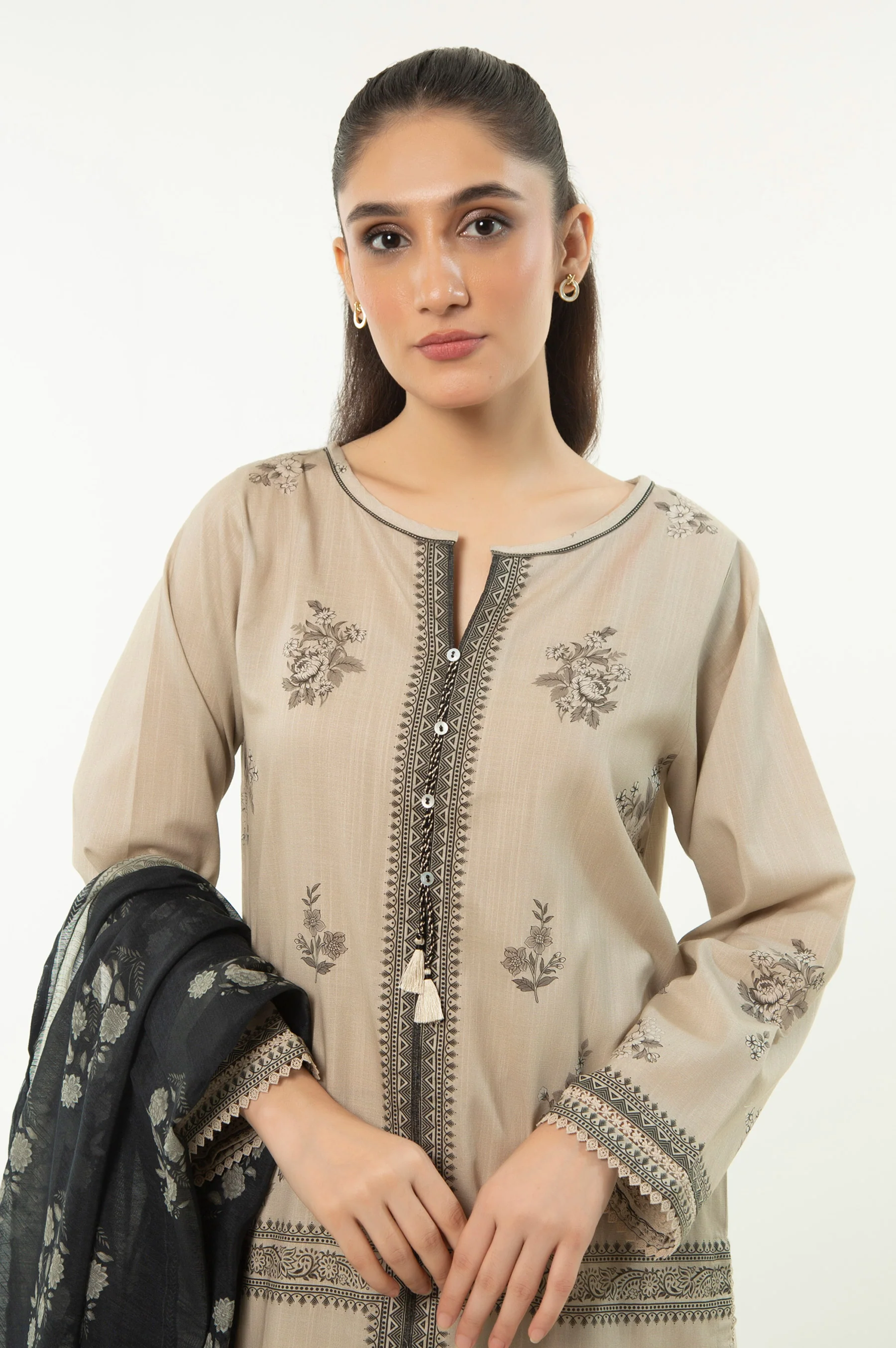 STITCHED PRINTED BOTH SIDE SLUB SUIT - Image 2
