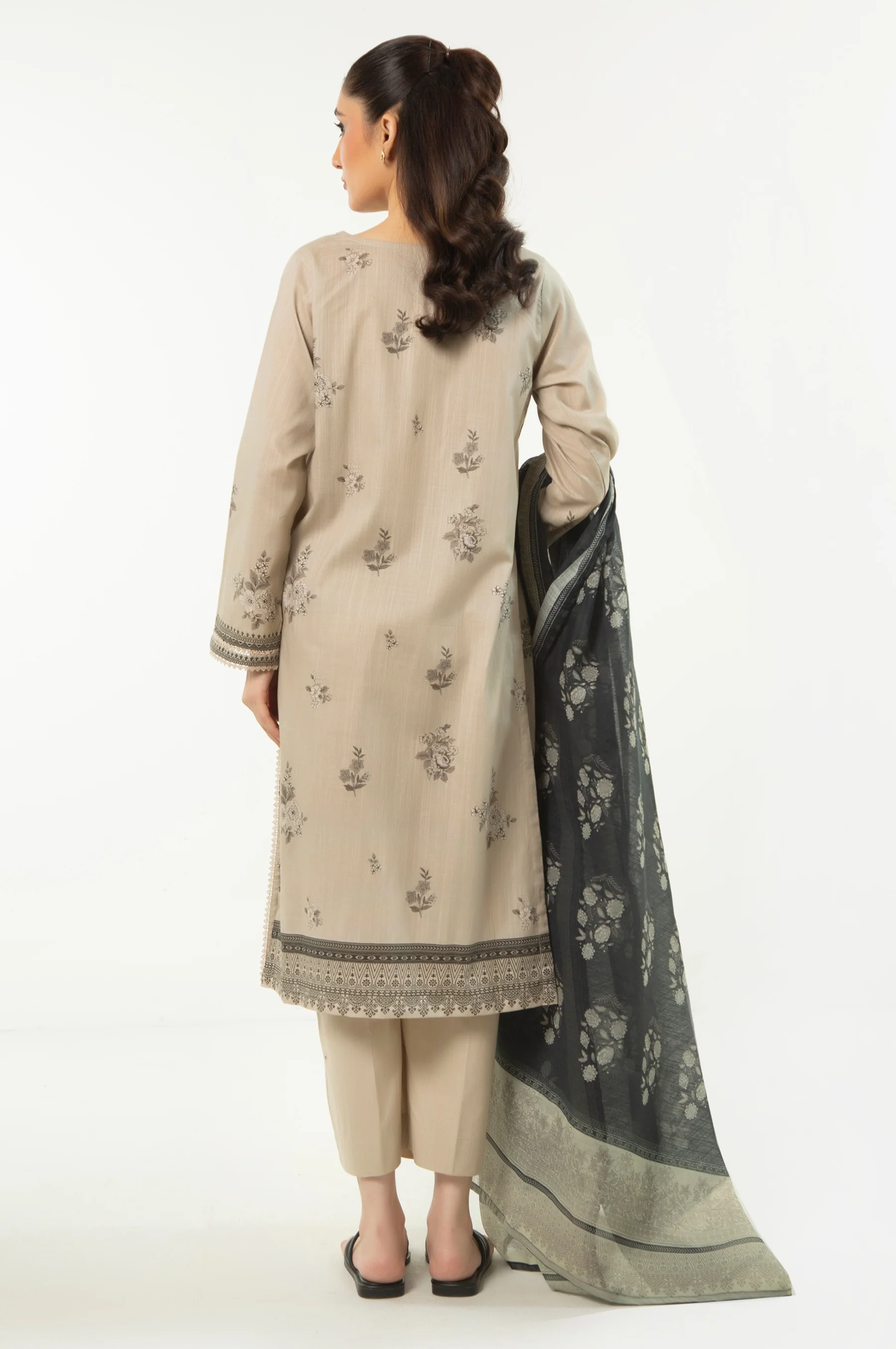 STITCHED PRINTED BOTH SIDE SLUB SUIT - Image 4