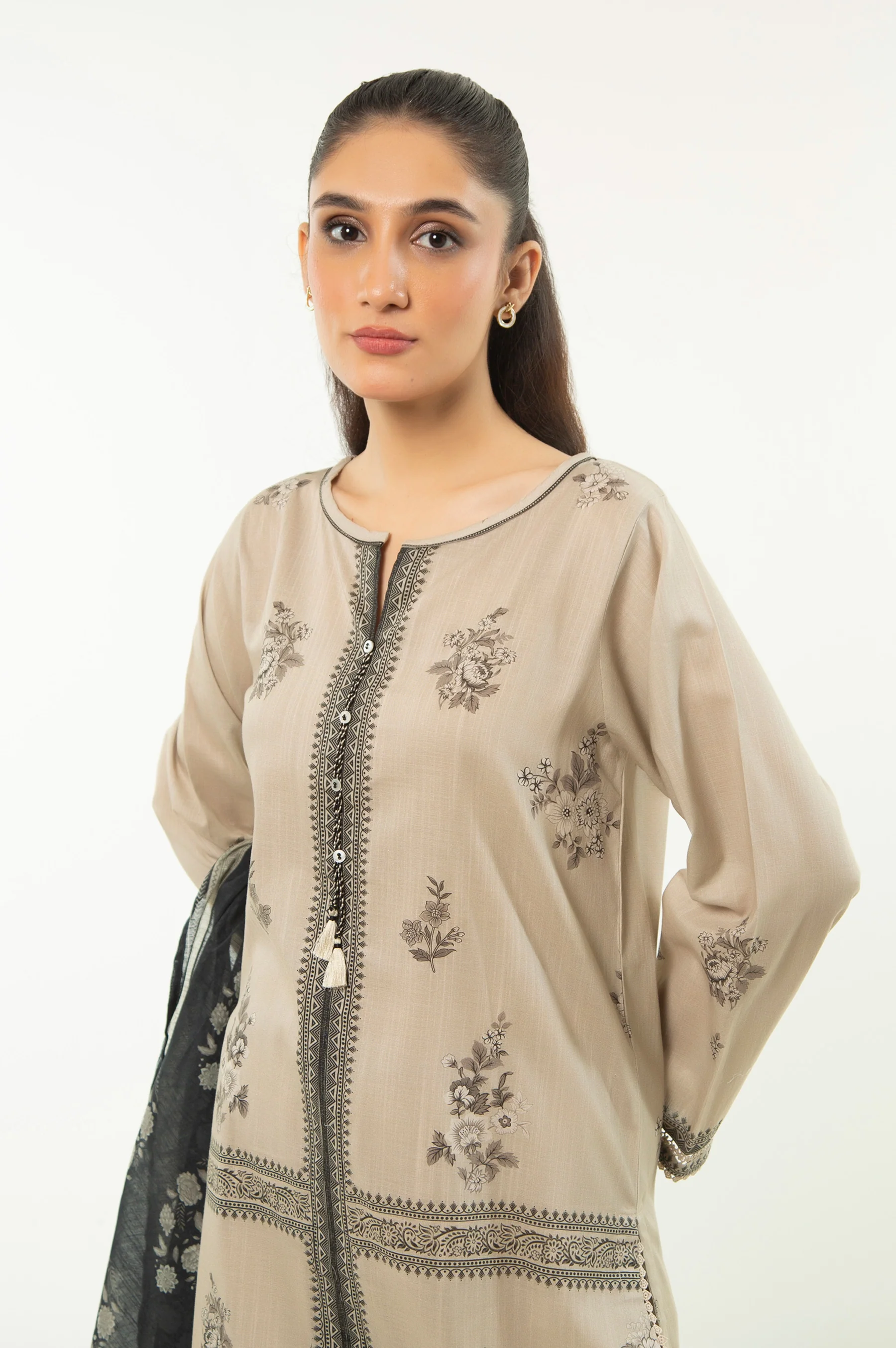 STITCHED PRINTED BOTH SIDE SLUB SUIT - Image 6