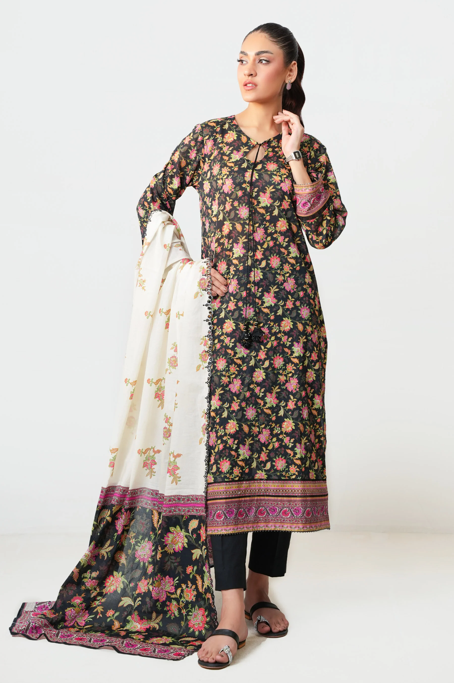 PRINTED LAWN STITCHED DUPATTA (FACTORY E-OUTLET)