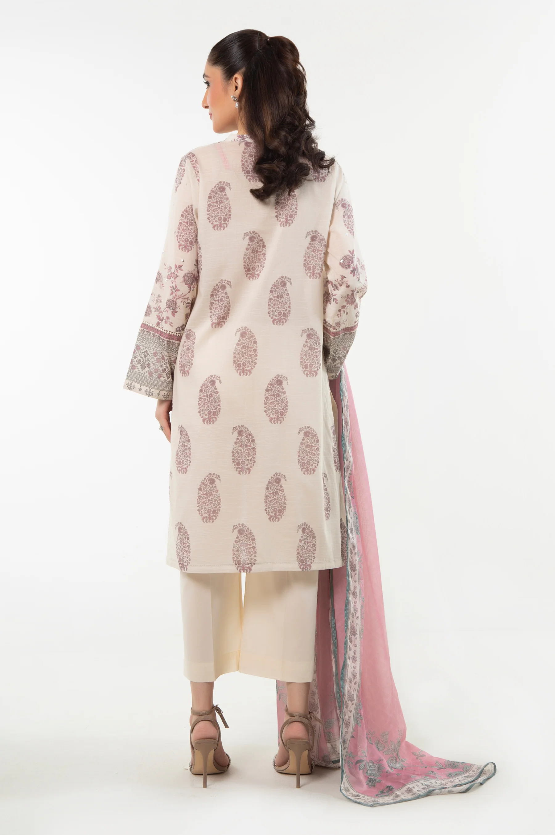 PRINTED LAWN STITCHED DUPATTA (FACTORY E-OUTLET) - Image 4