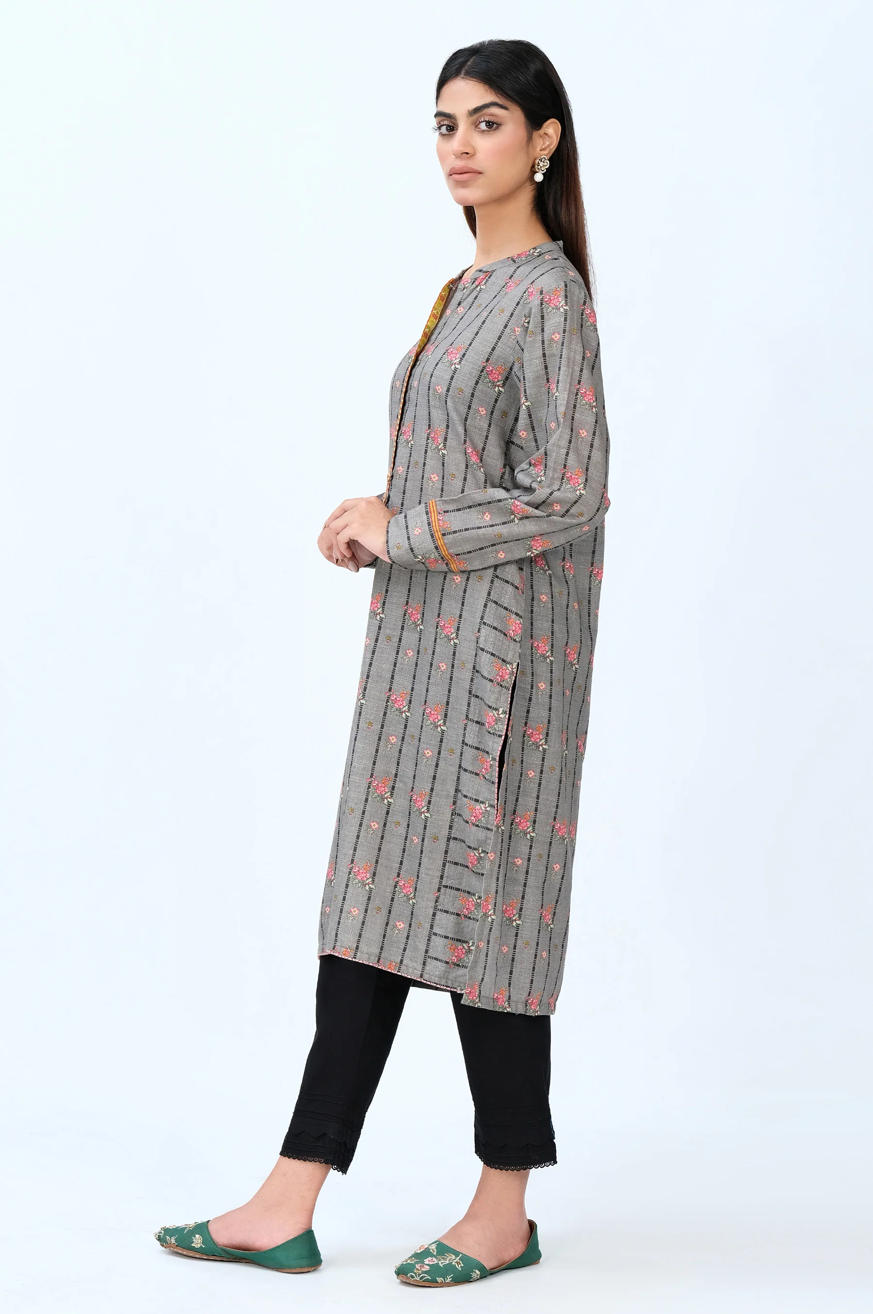 Stitched 1 Piece Digital Printed Khaddar Shirt - Image 3