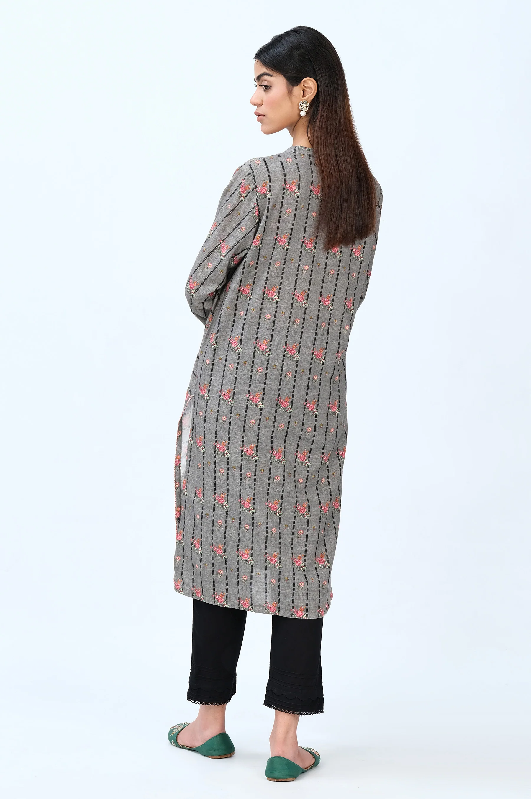 Stitched 1 Piece Digital Printed Khaddar Shirt - Image 4