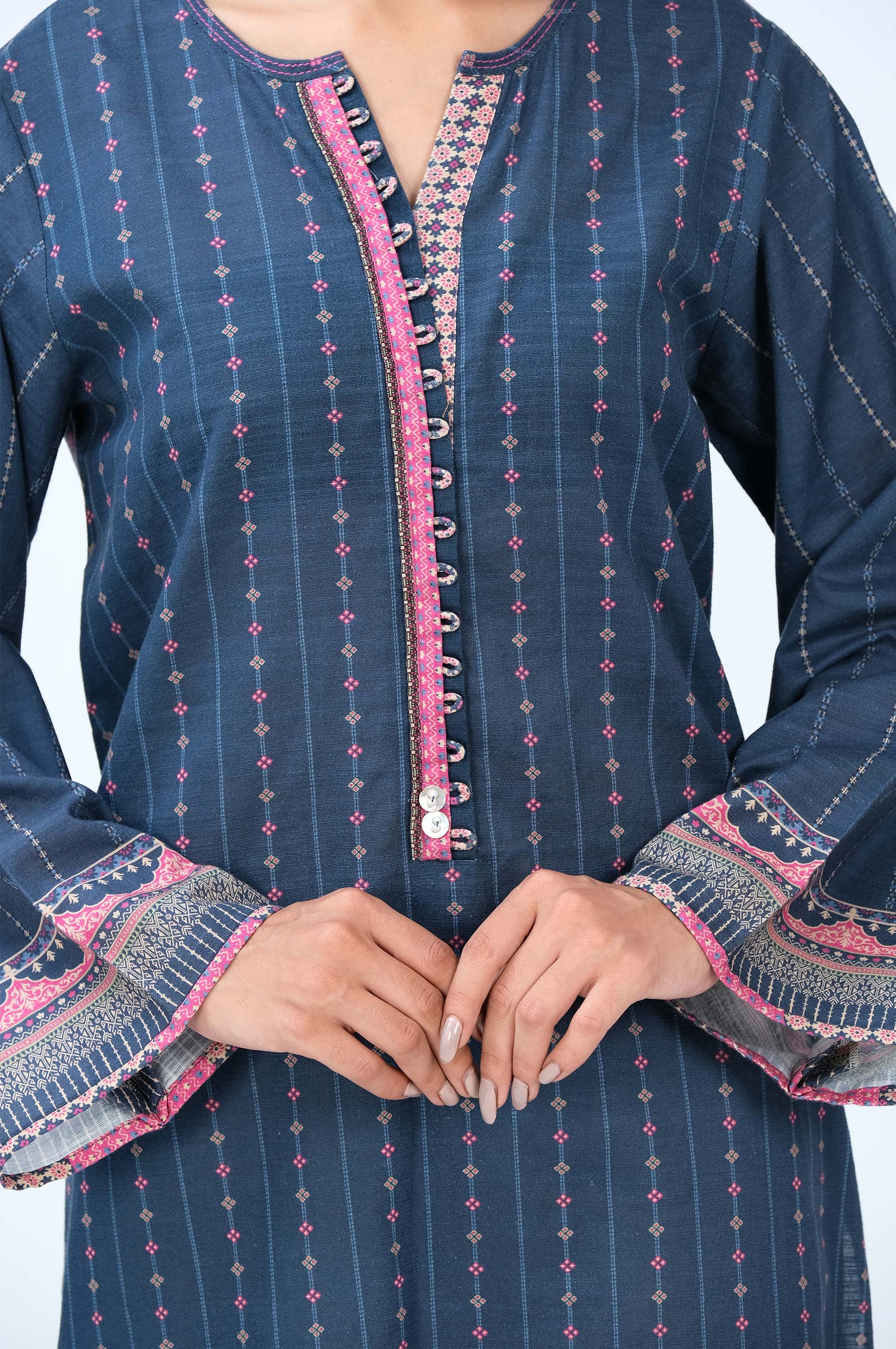 Stitched 1 Piece Digital Printed Khaddar Shirt - Image 5