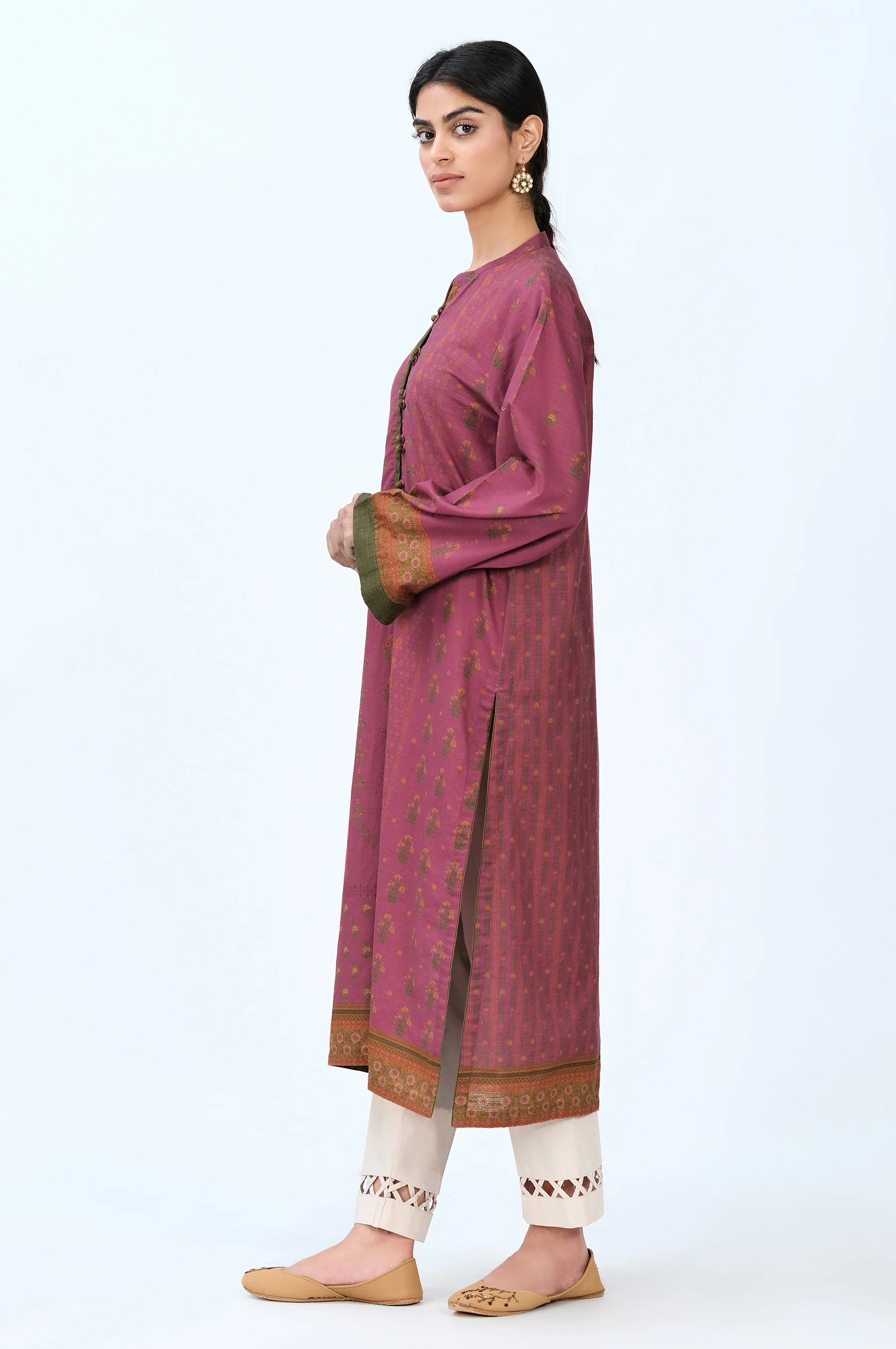 Stitched 1 Piece Digital Printed Khaddar Shirt - Image 3