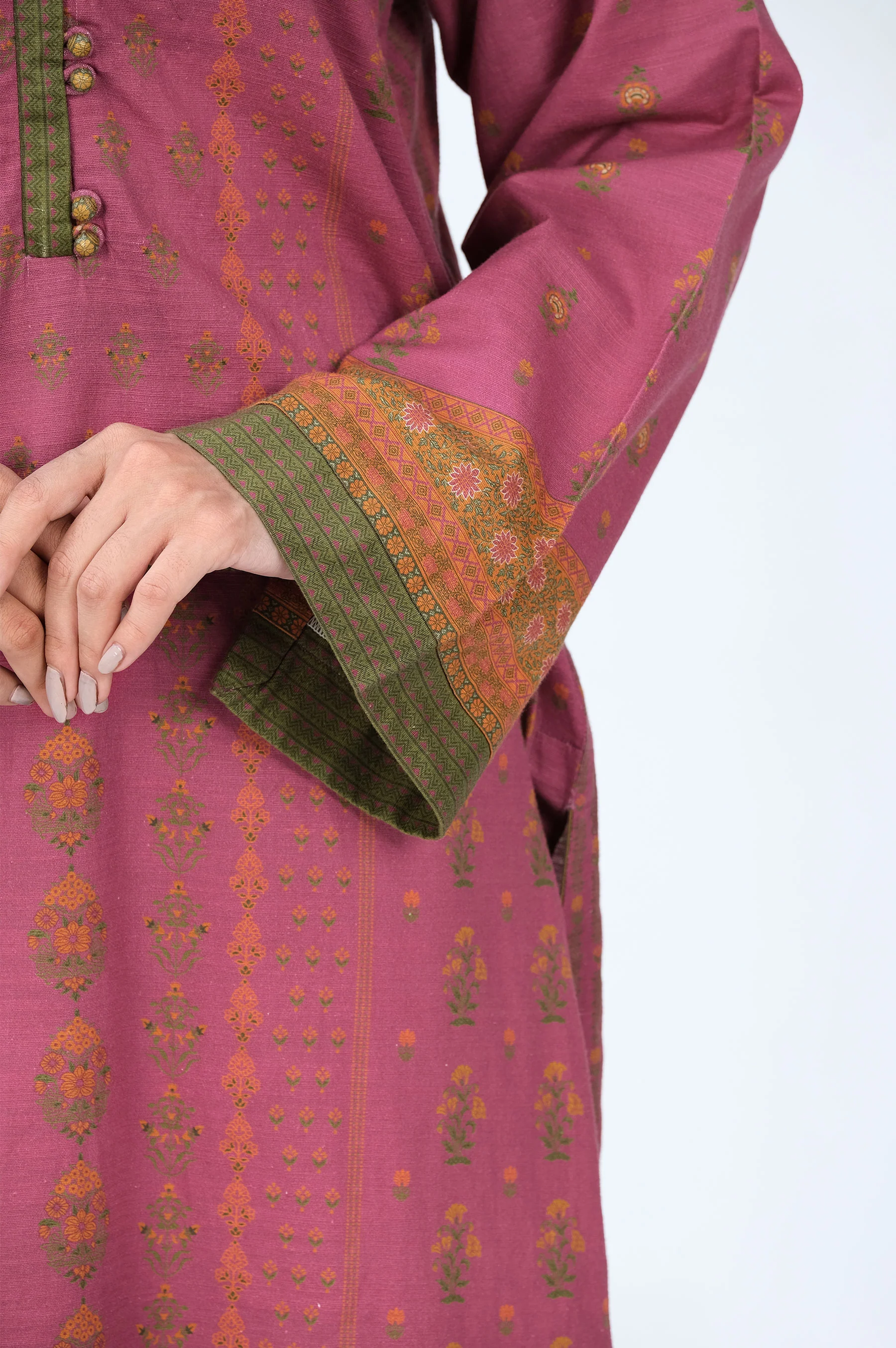 Stitched 1 Piece Digital Printed Khaddar Shirt - Image 5