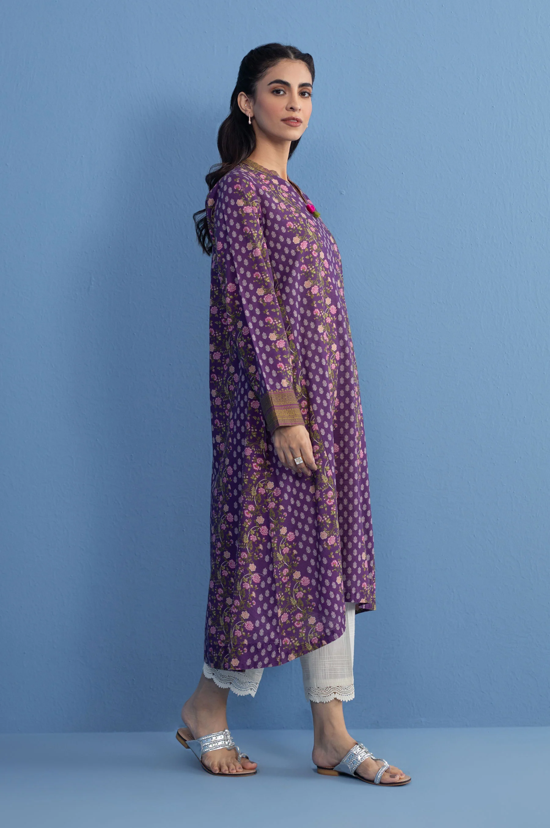 Stitched 1 Piece Printed Khaddar Shirt - Image 7
