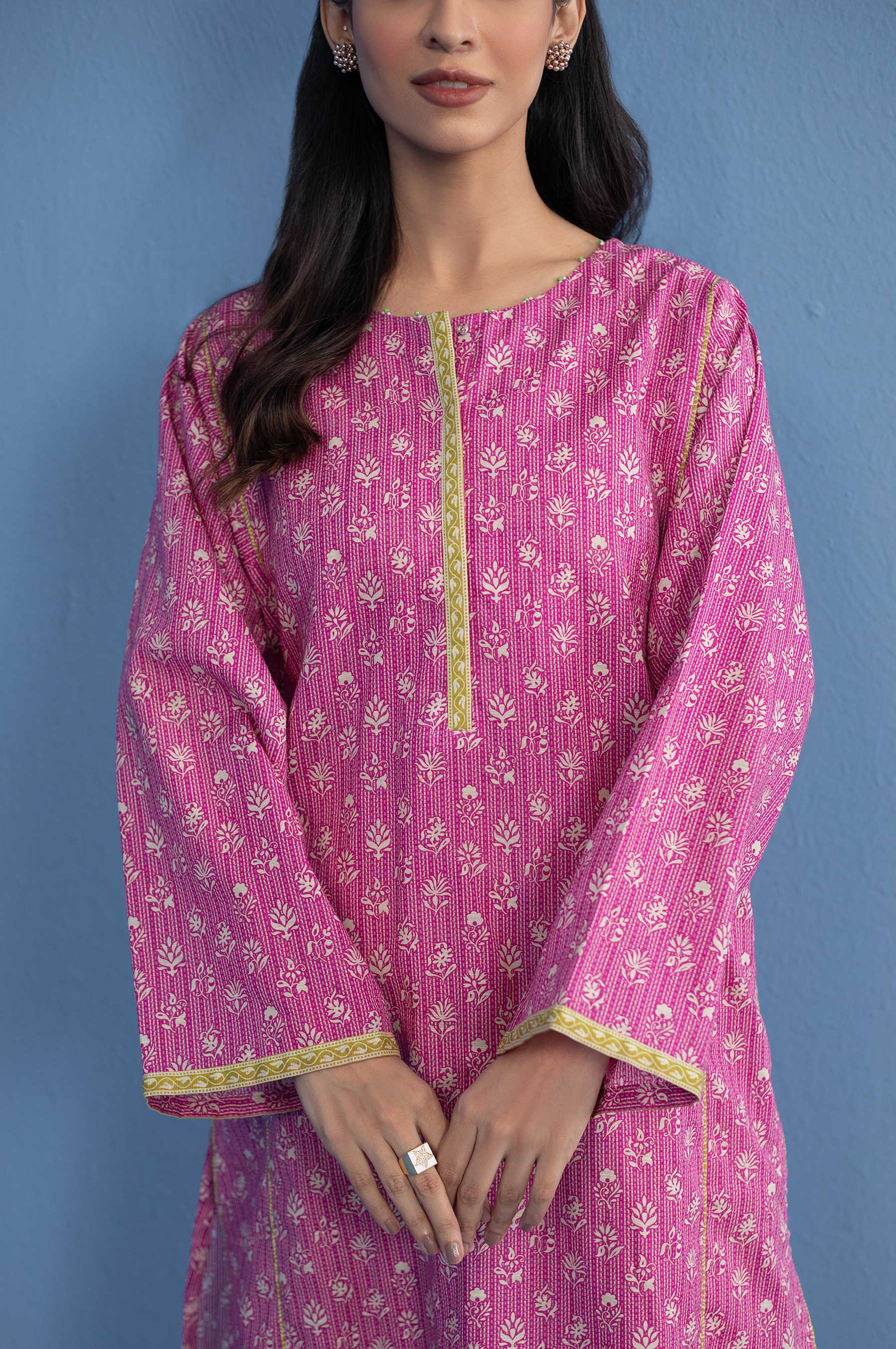 Stitched 1 Piece Printed Khaddar Shirt - Image 2