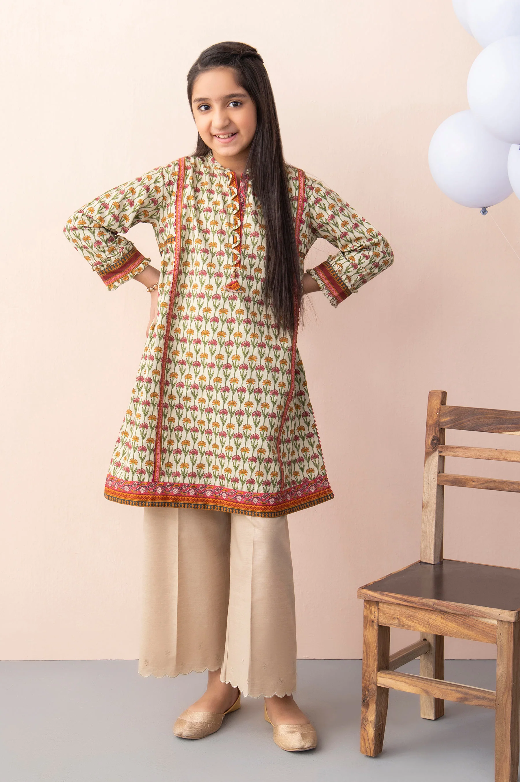 Stitched 1 Piece Printed Khaddar Junior Shirt - Image 2