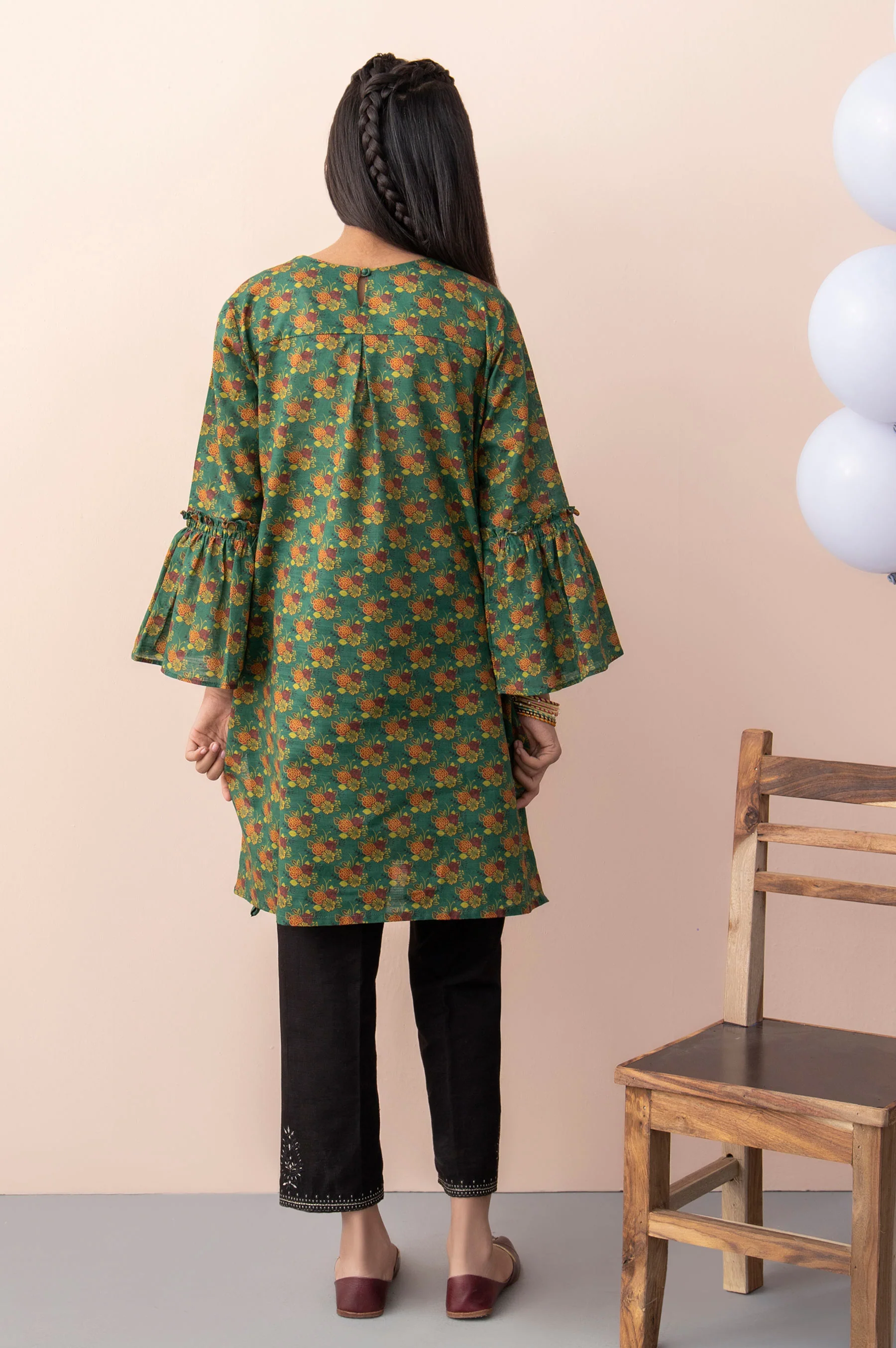 Stitched 1 Piece Printed Khaddar Junior Shirt - Image 2