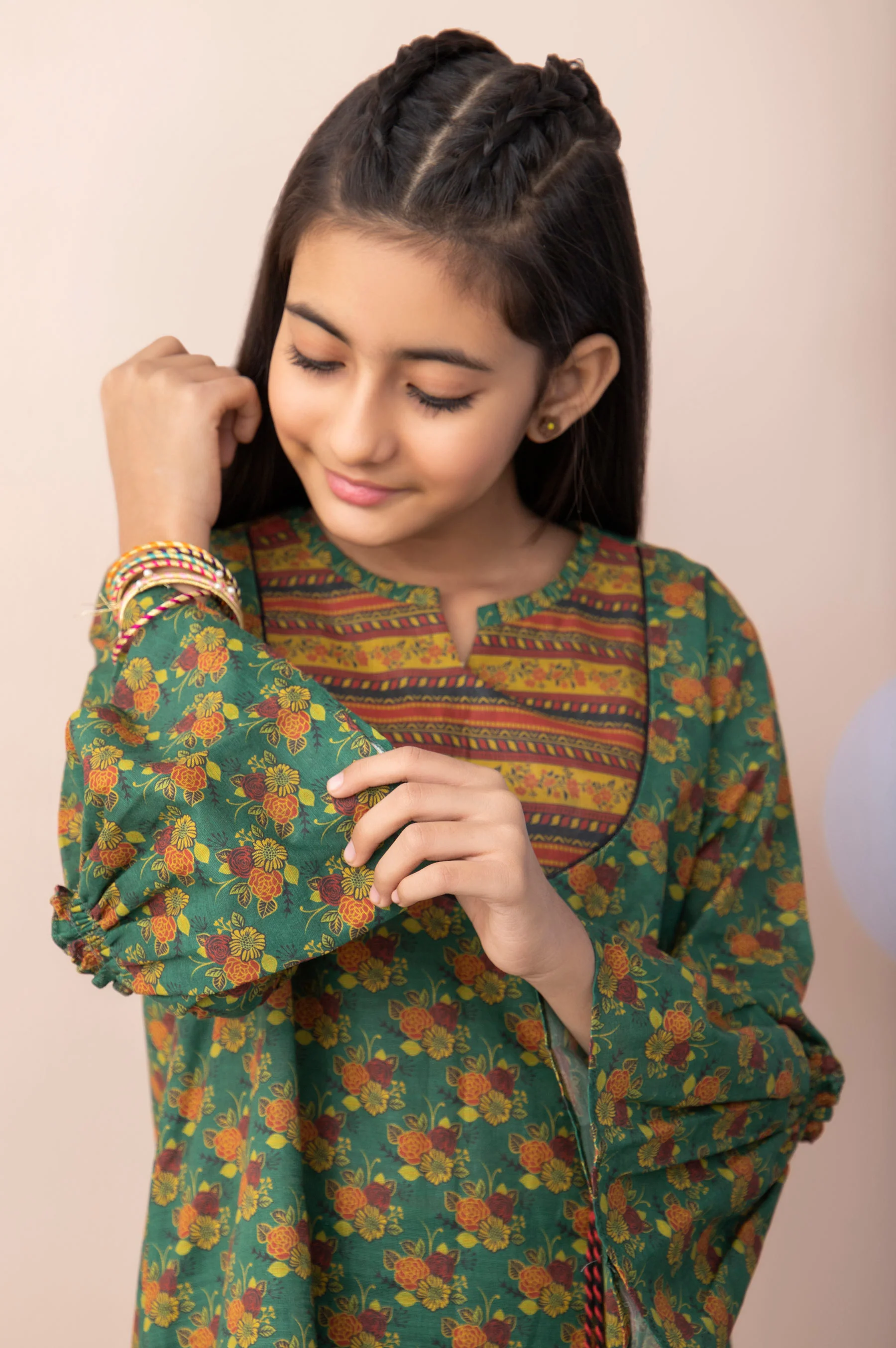 Stitched 1 Piece Printed Khaddar Junior Shirt - Image 4