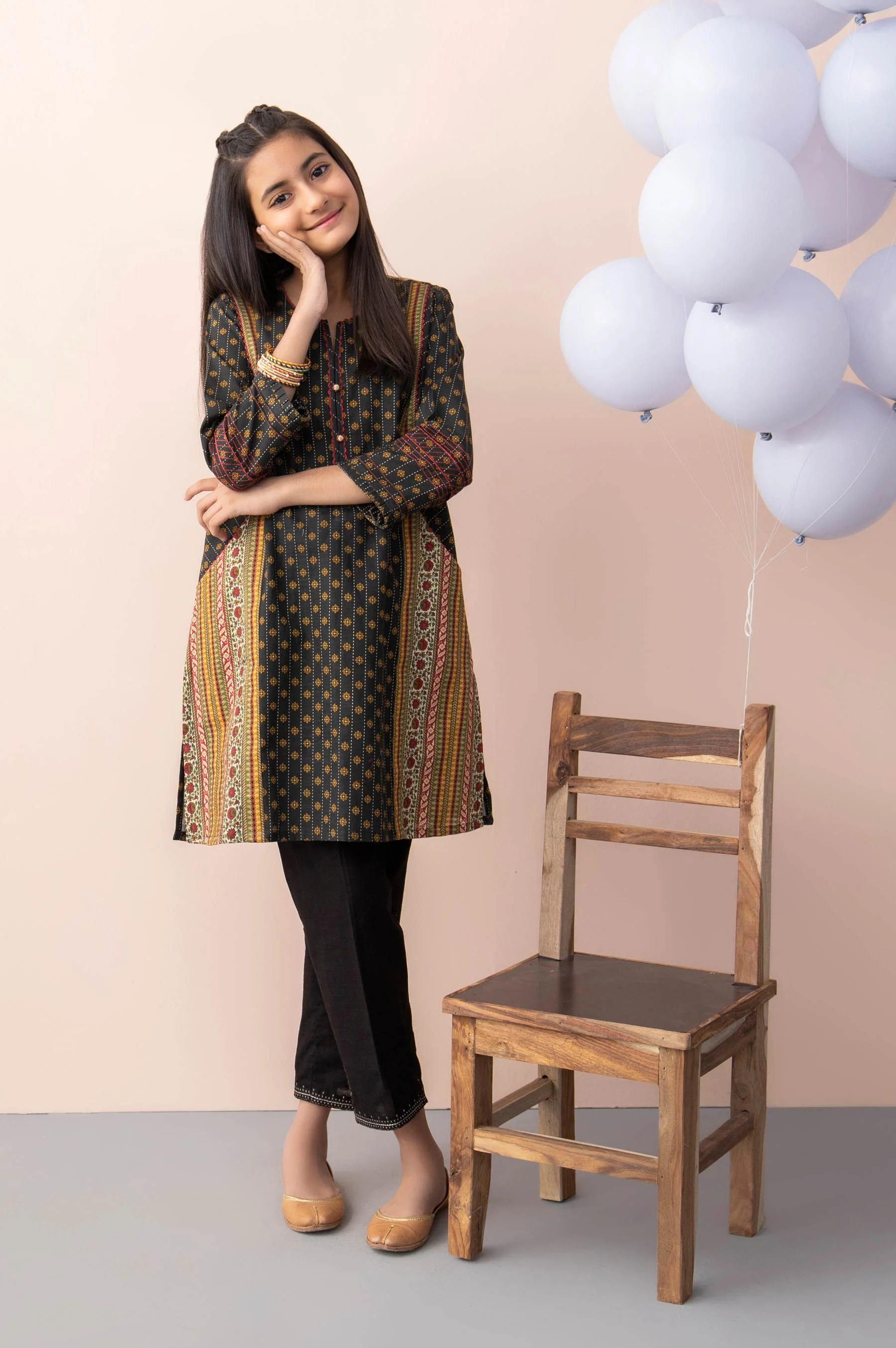 Stitched 1 Piece Printed Khaddar Junior Shirt - Image 6