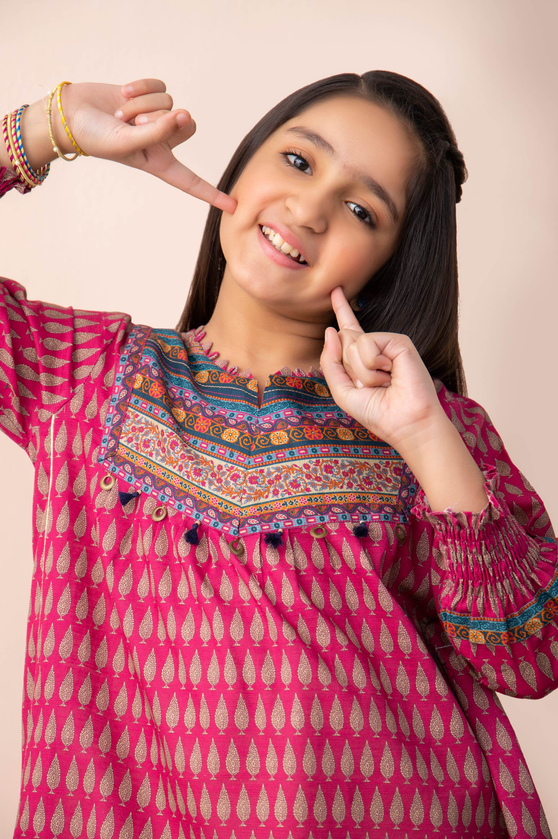 Stitched 1 Piece Printed Khaddar Junior Shirt - Image 4