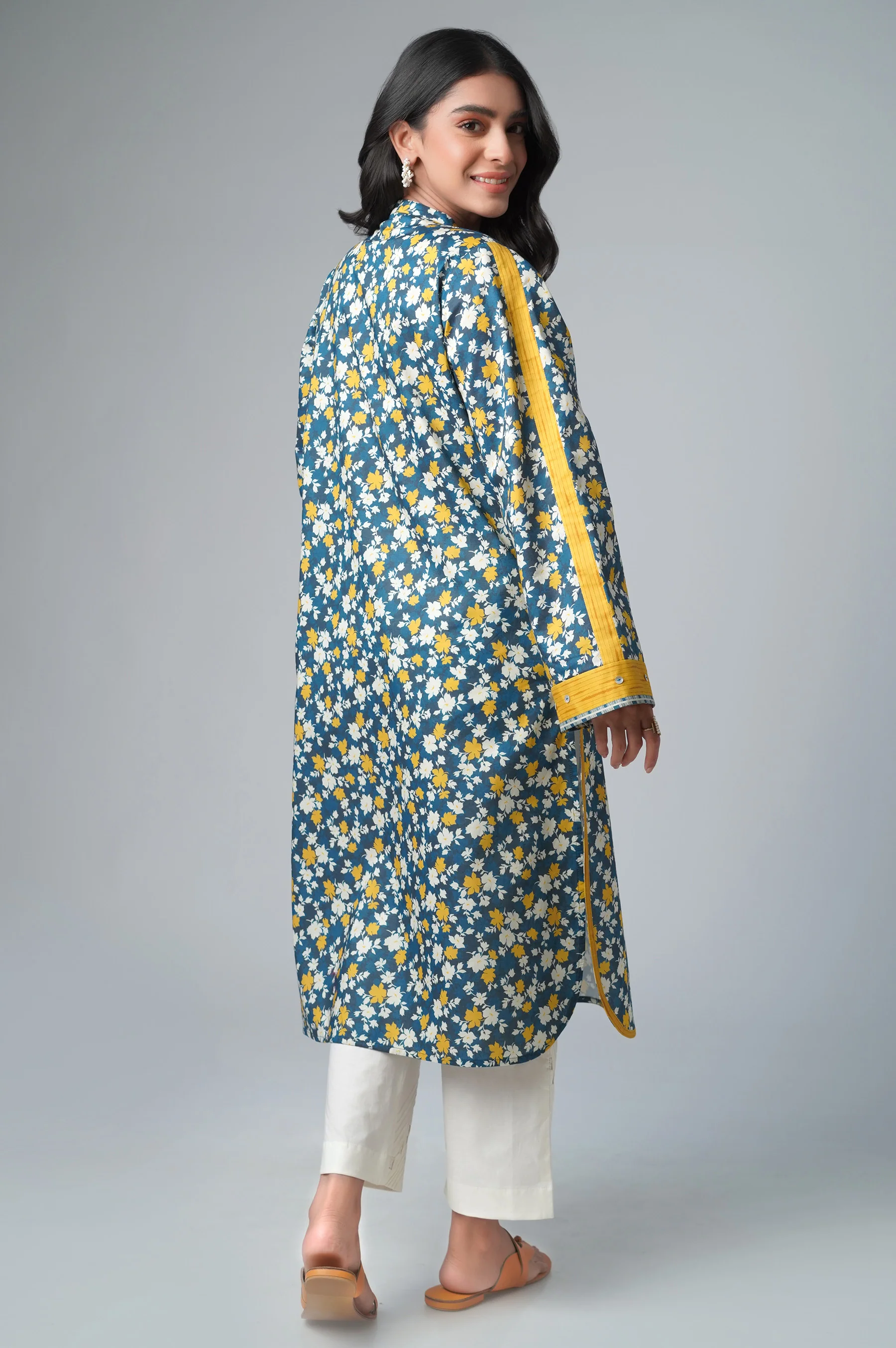 Stitched 1 Piece Printed Lawn Shirt - Image 4