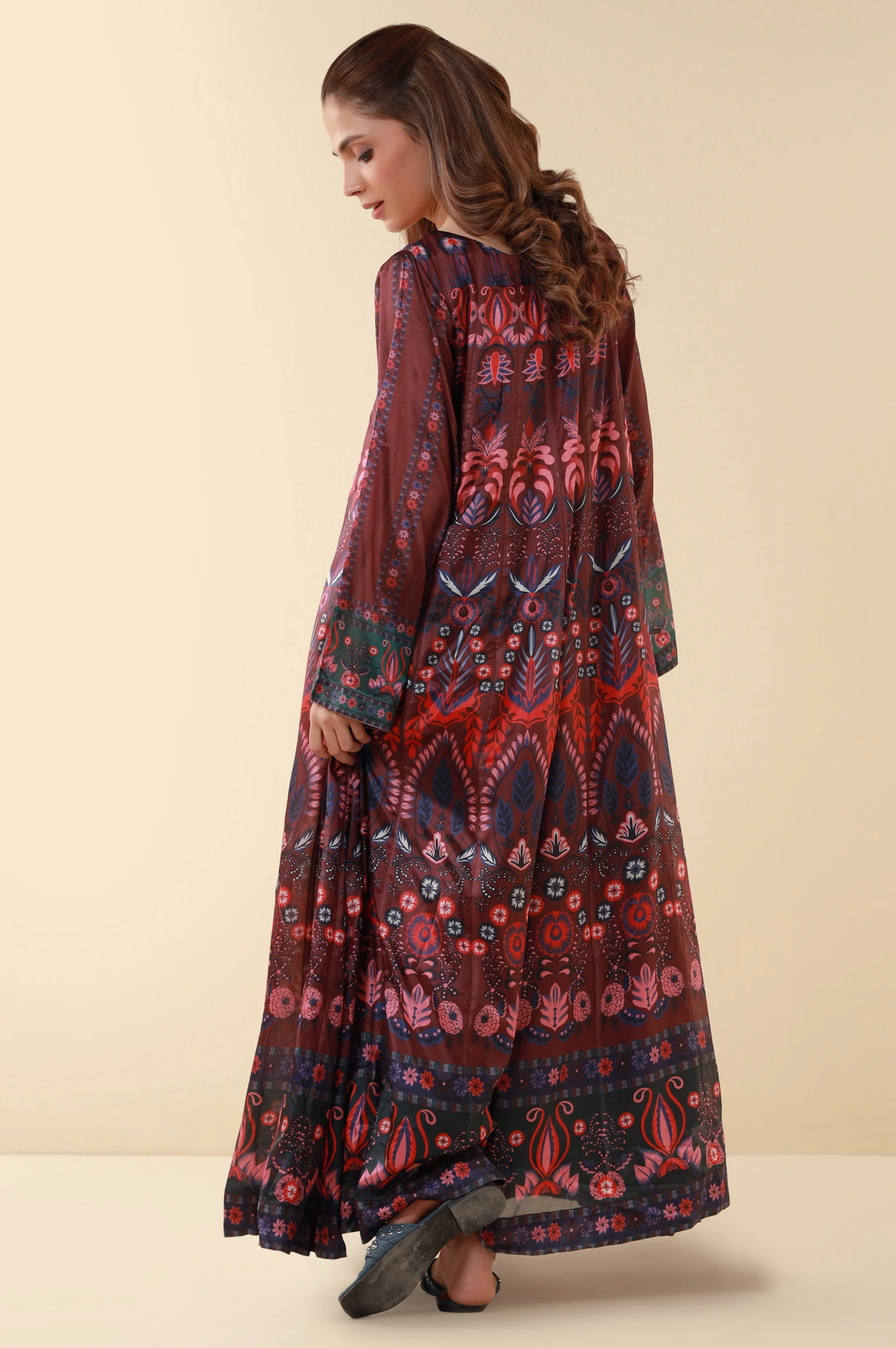 Stitched Printed Silk Maxi - Image 5