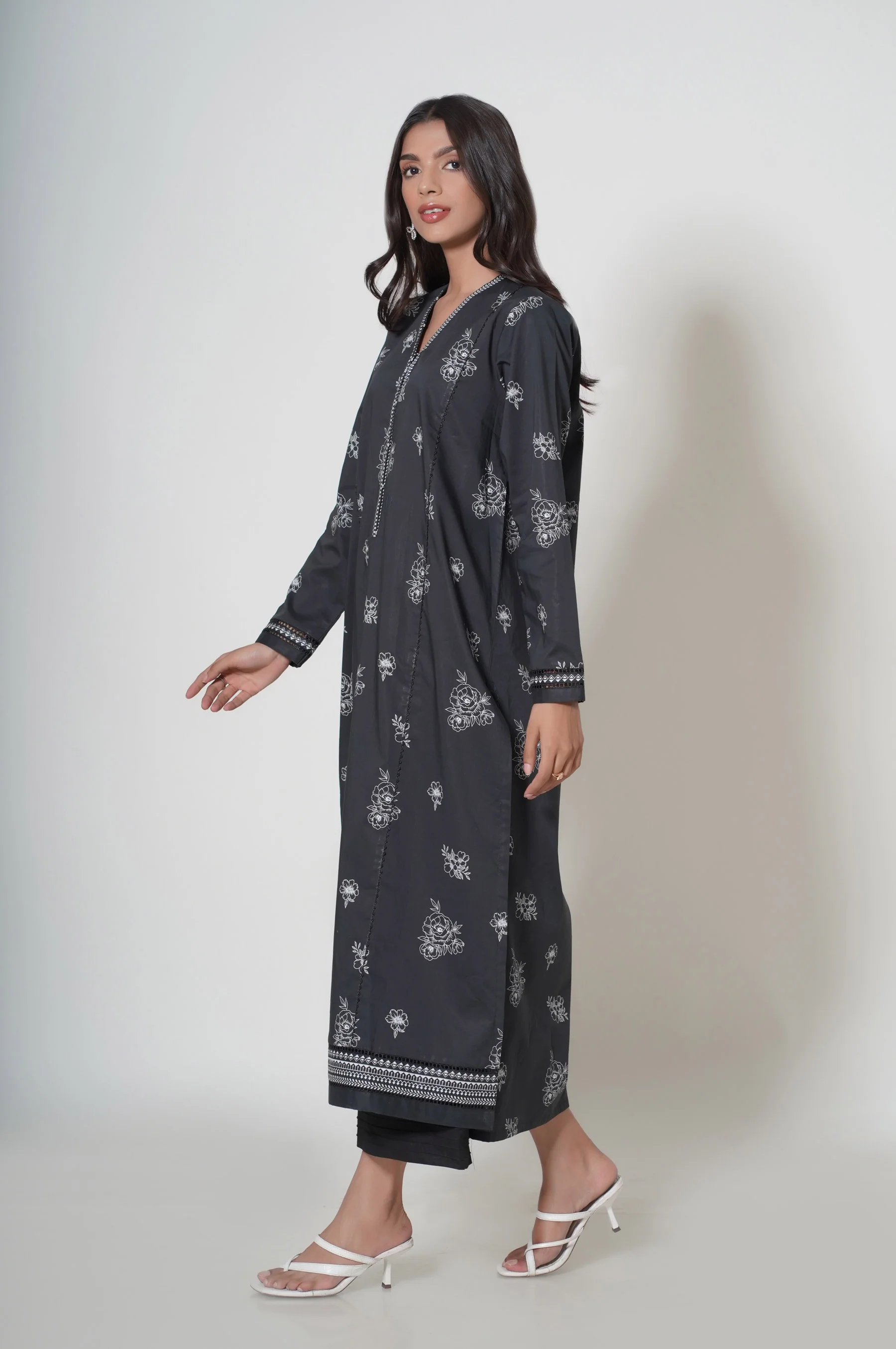 Stitched 1 Piece Puff Print Lawn Shirt - Image 5