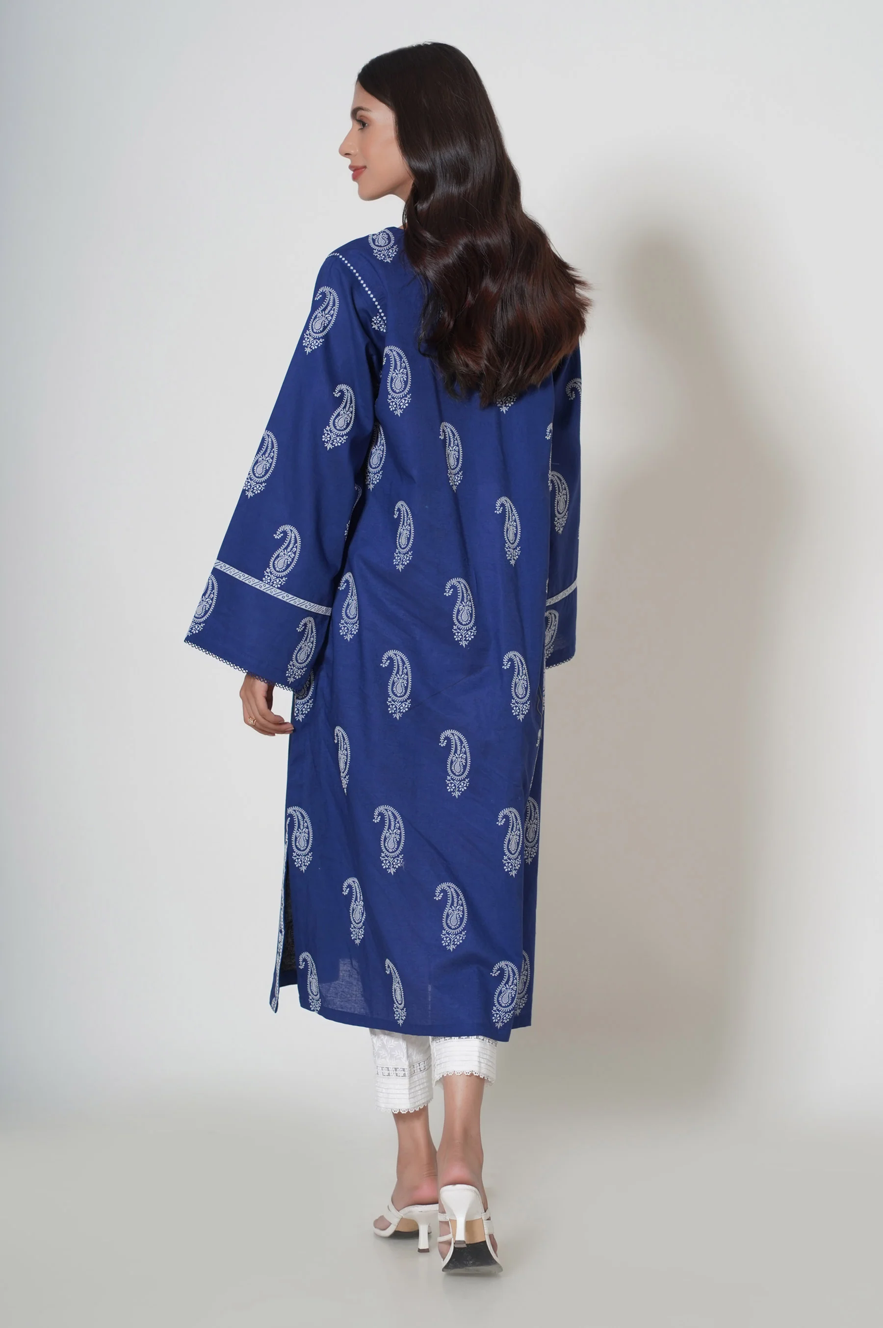 Stitched 1 Piece Puff Printed Cambric Shirt - Image 3