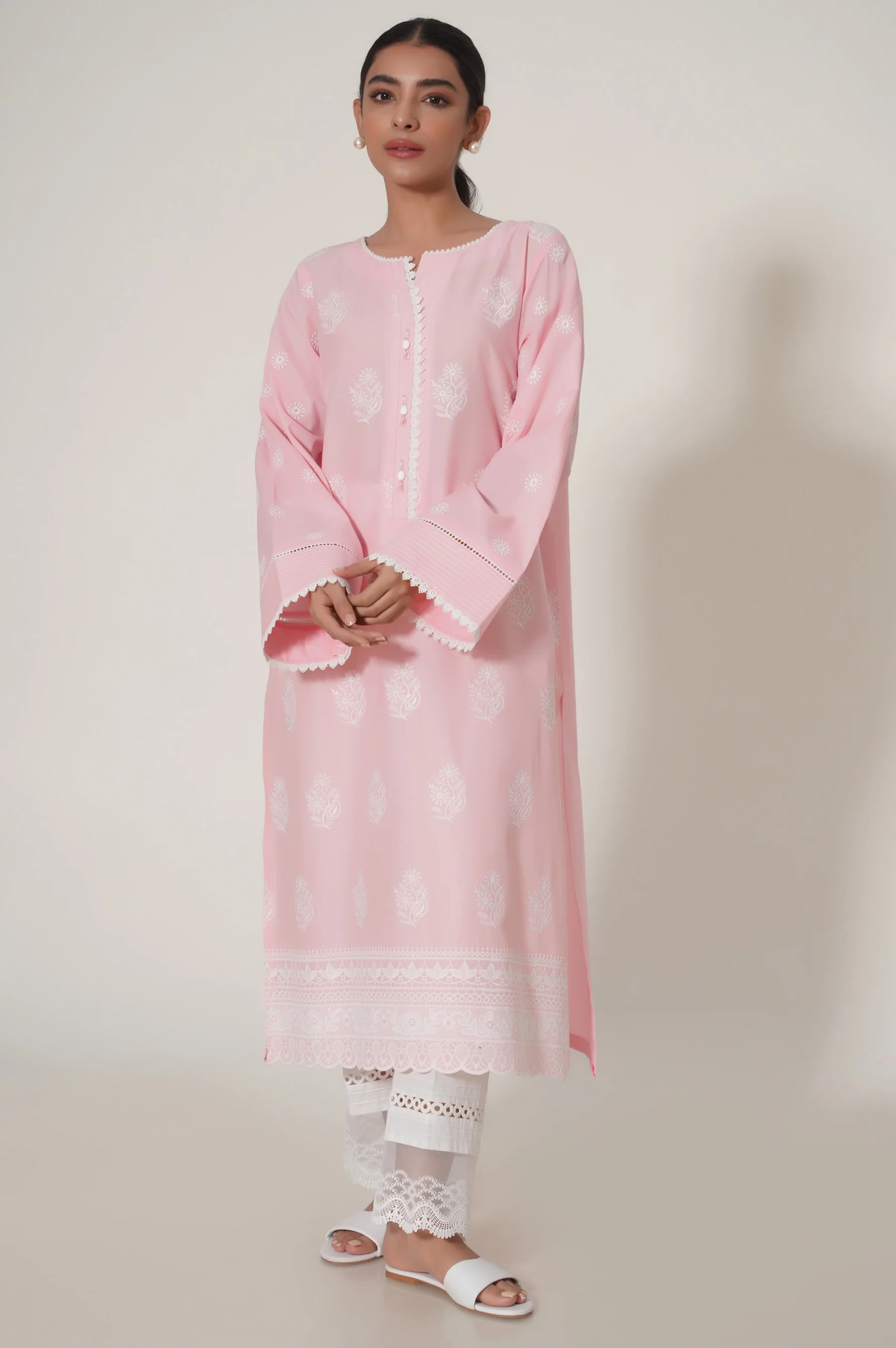Stitched 1 Piece Chikankari Shirt - Image 5