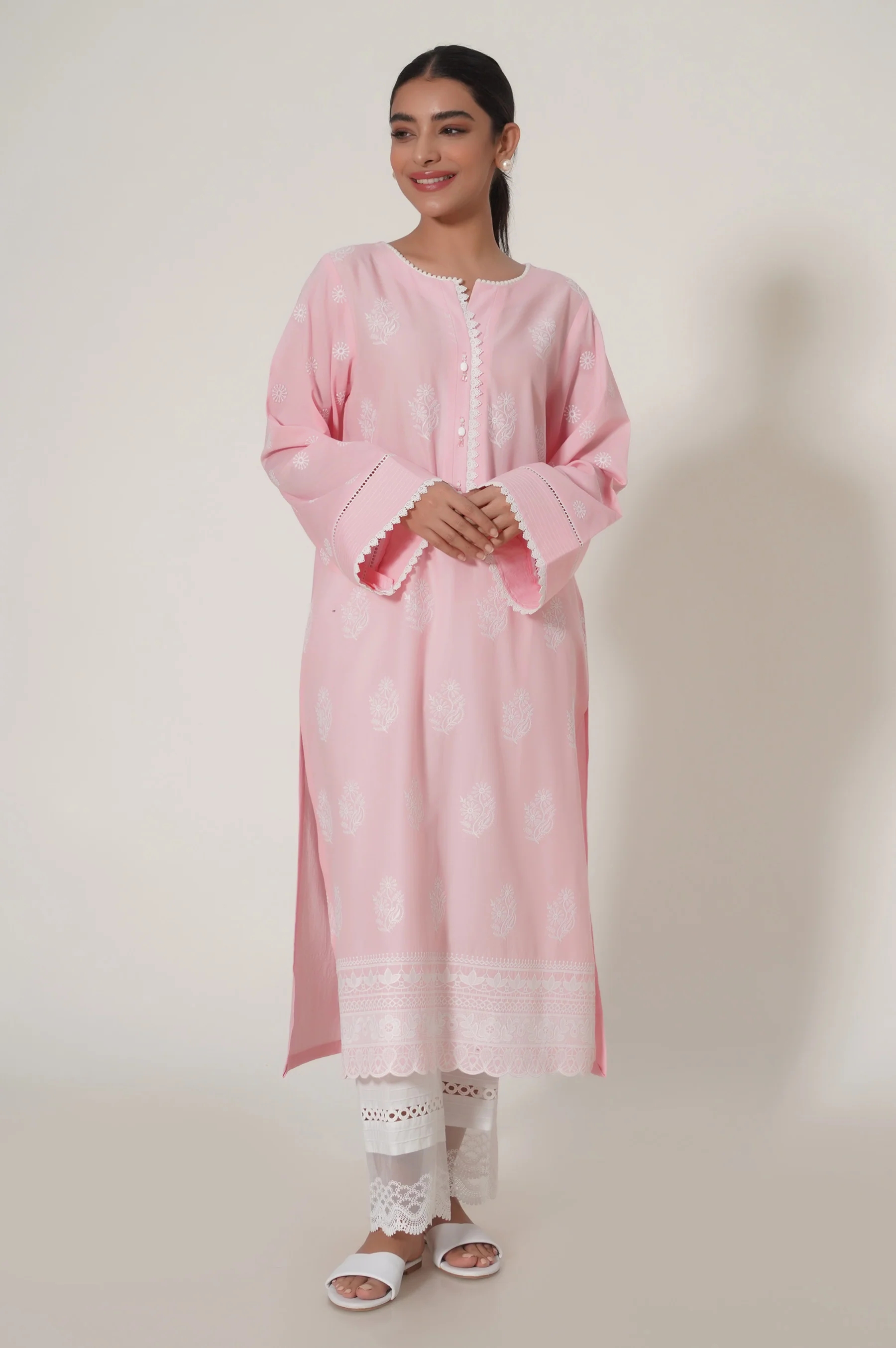 Stitched 1 Piece Chikankari Shirt - Image 7