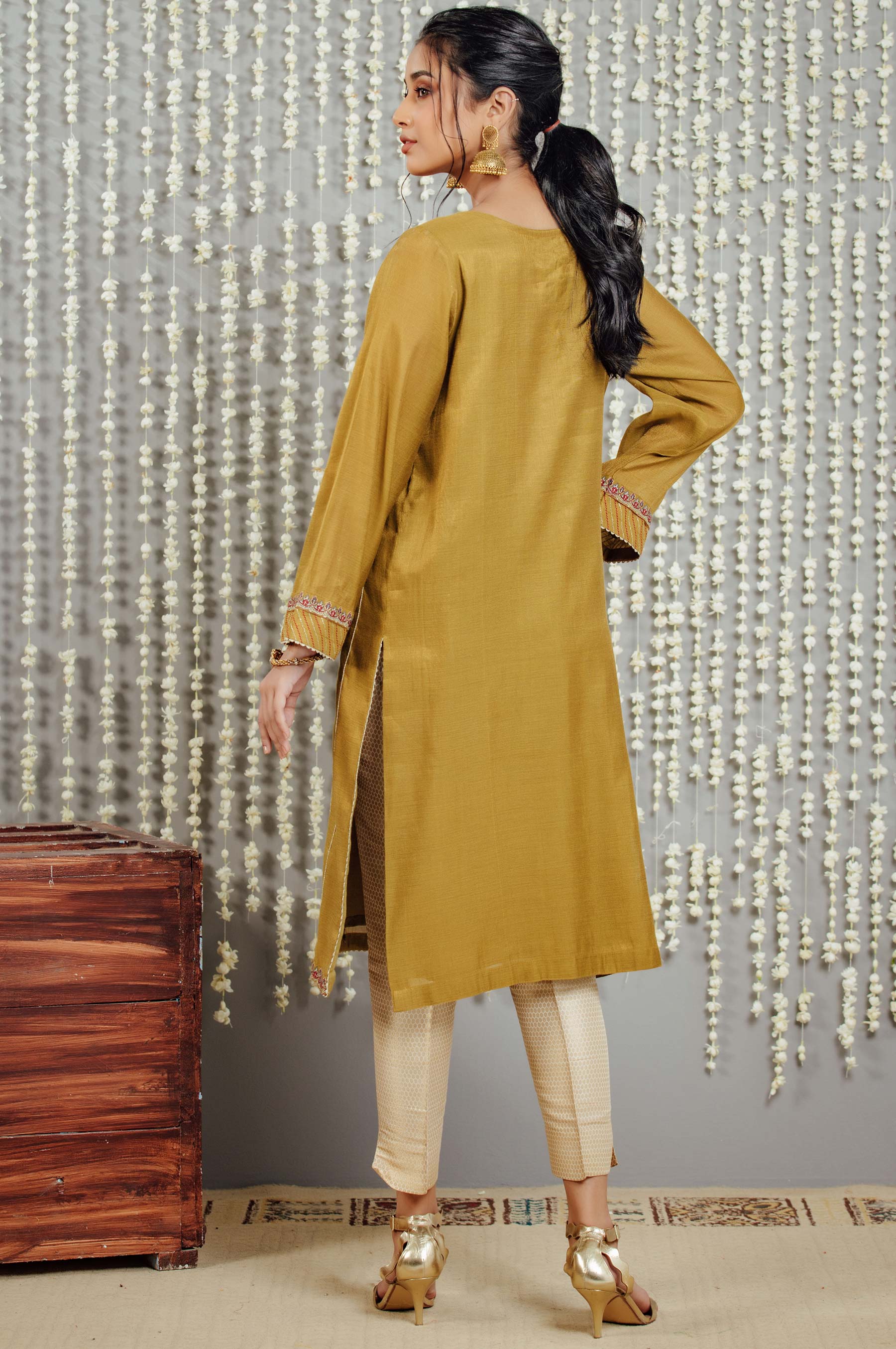 Stitched 1 Piece Staple Mysuri Embroidered Shirt - Image 3