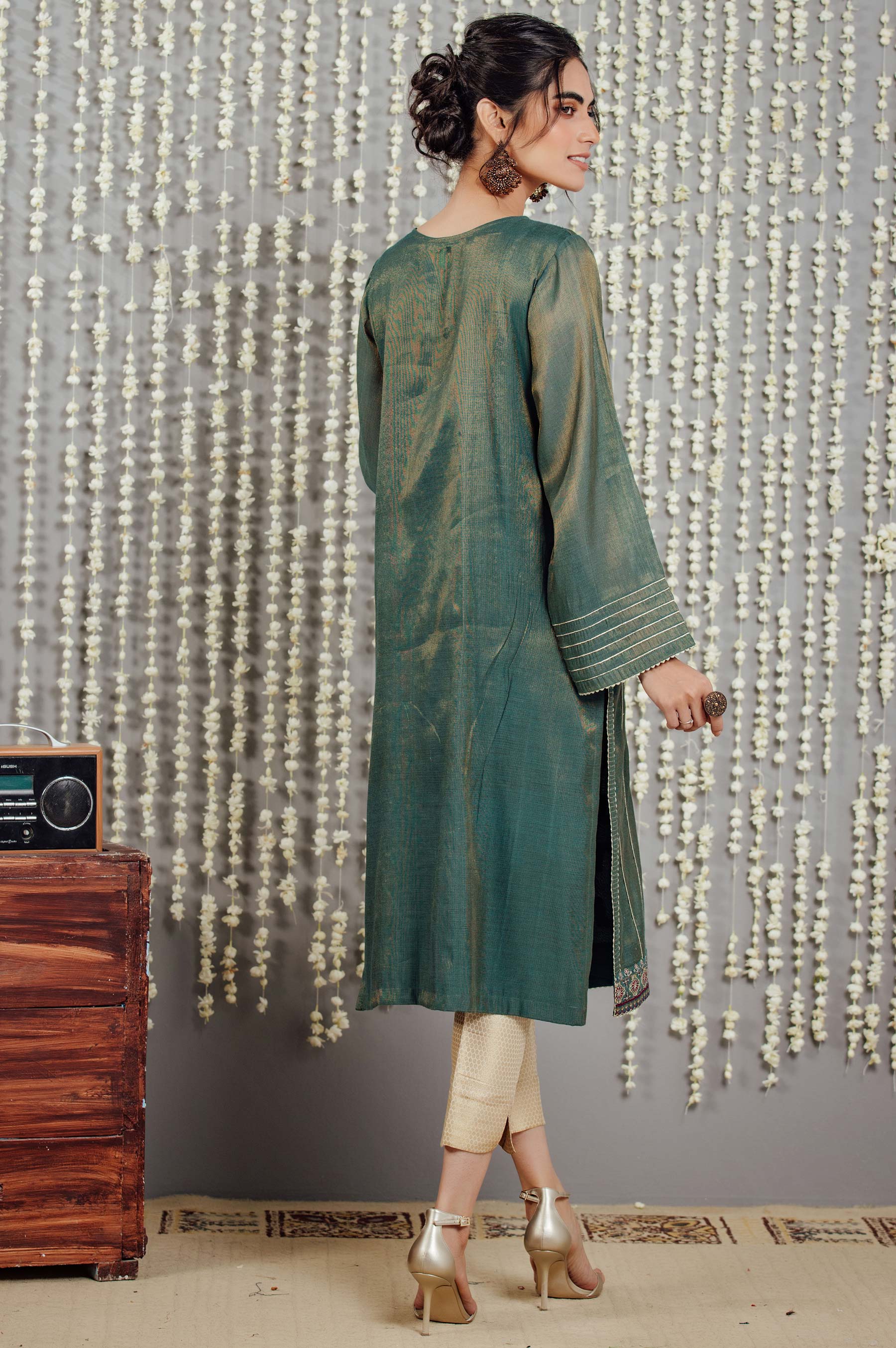 Stitched 1 Piece Staple Mysuri Embroidered Shirt - Image 3