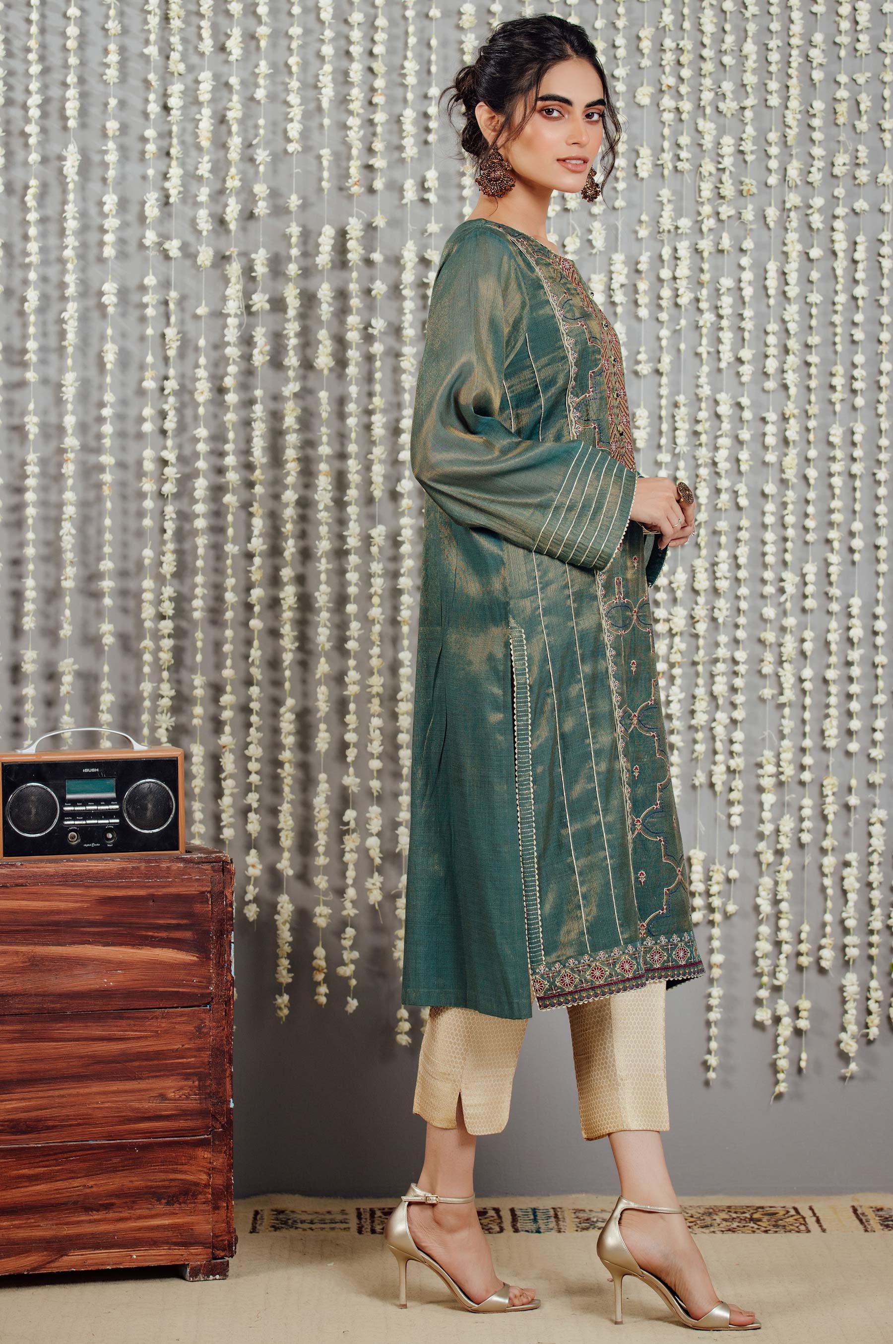Stitched 1 Piece Staple Mysuri Embroidered Shirt - Image 4