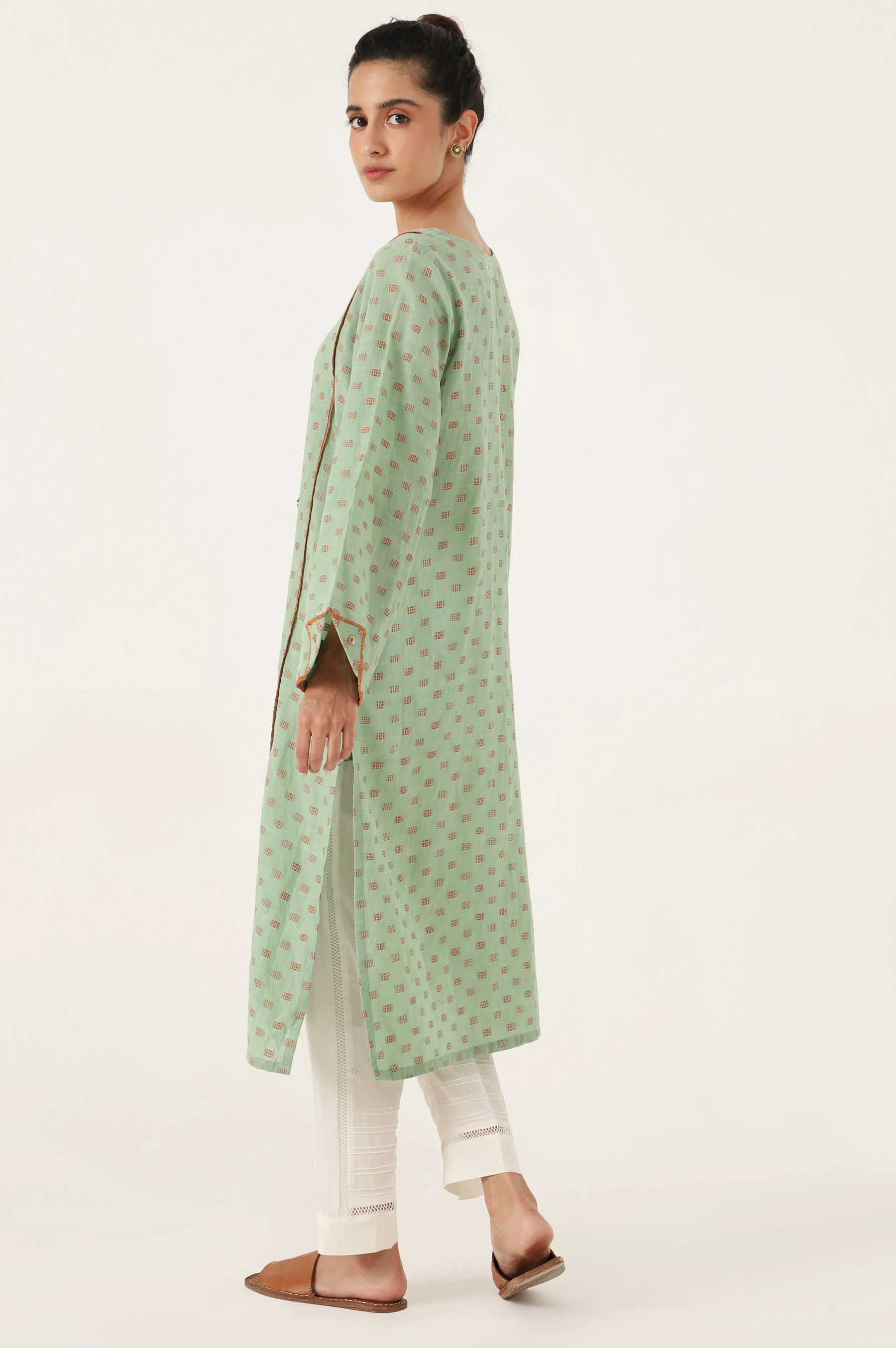Stitched 1 Piece Stylized Jacquard Shirt - Image 2
