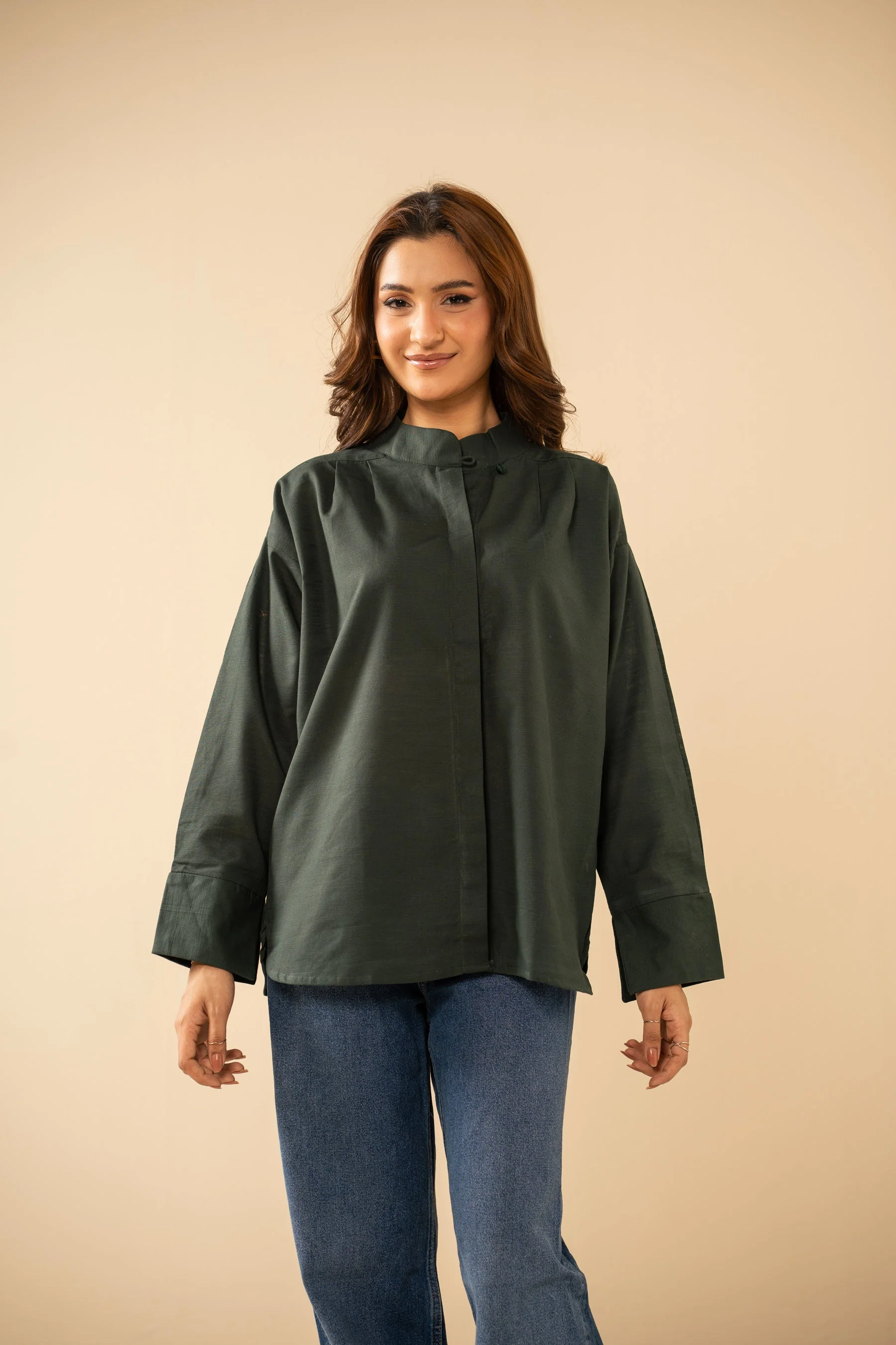 Stitched 1 Piece Stylized Yarn Dyed Shirt (FACTORY E-OUTLET) - Image 3