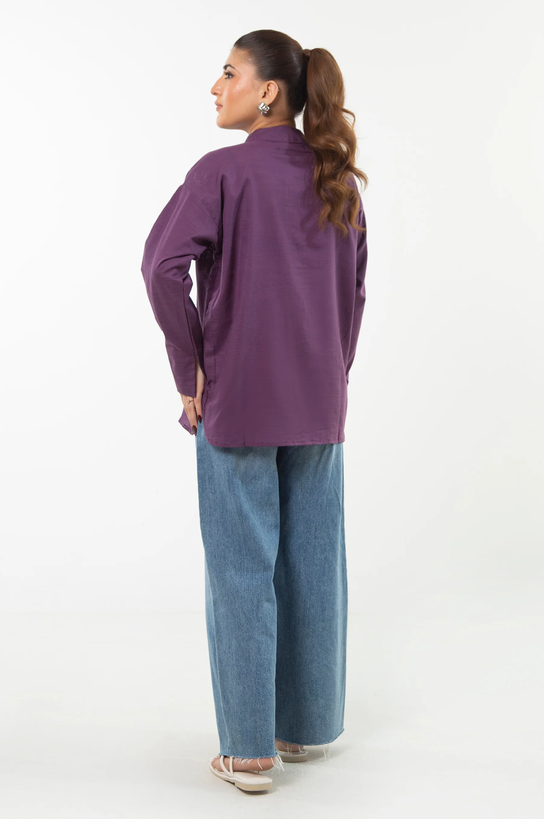 Stitched 1 Piece Stylized Yarn Dyed Shirt - Image 4