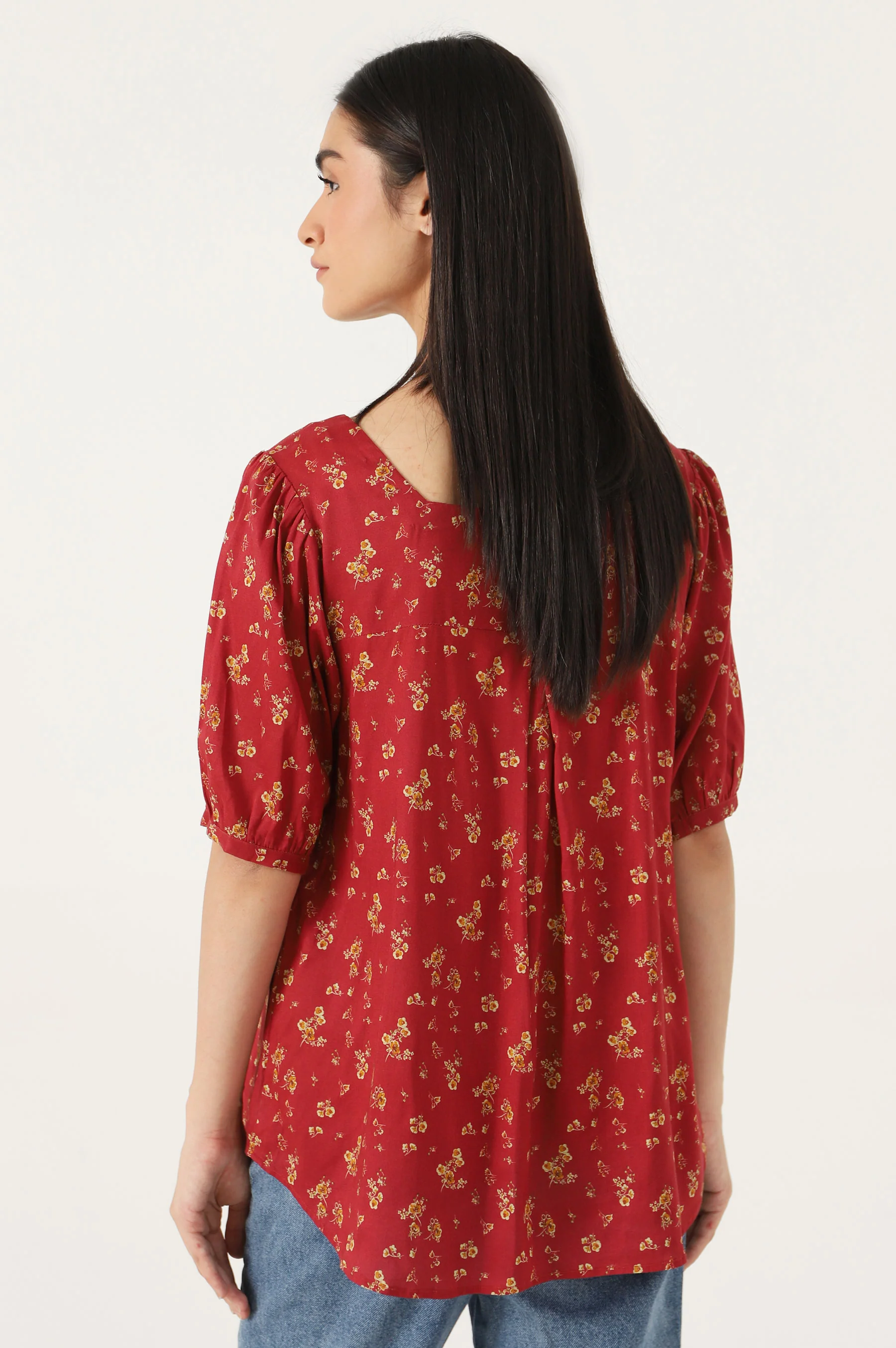 Stitched 1 Piece Tencel Printed Top - Image 2