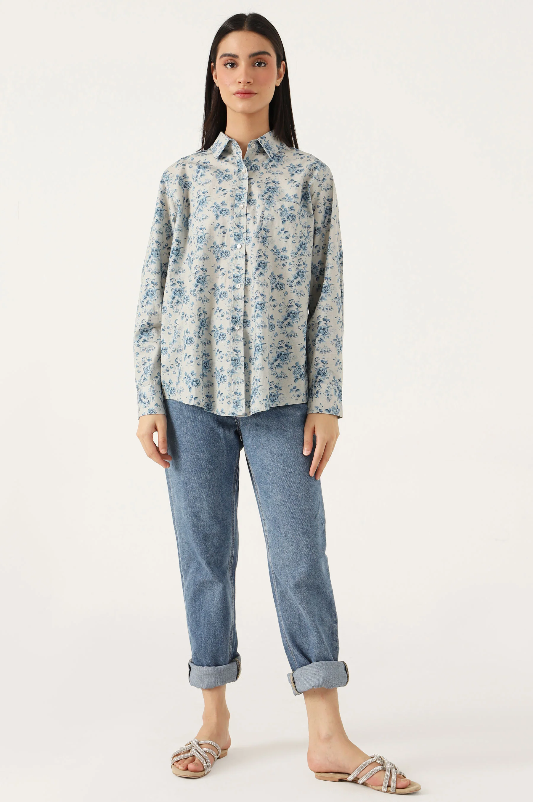 Stitched 1 Piece Tencel Printed Top - Image 4