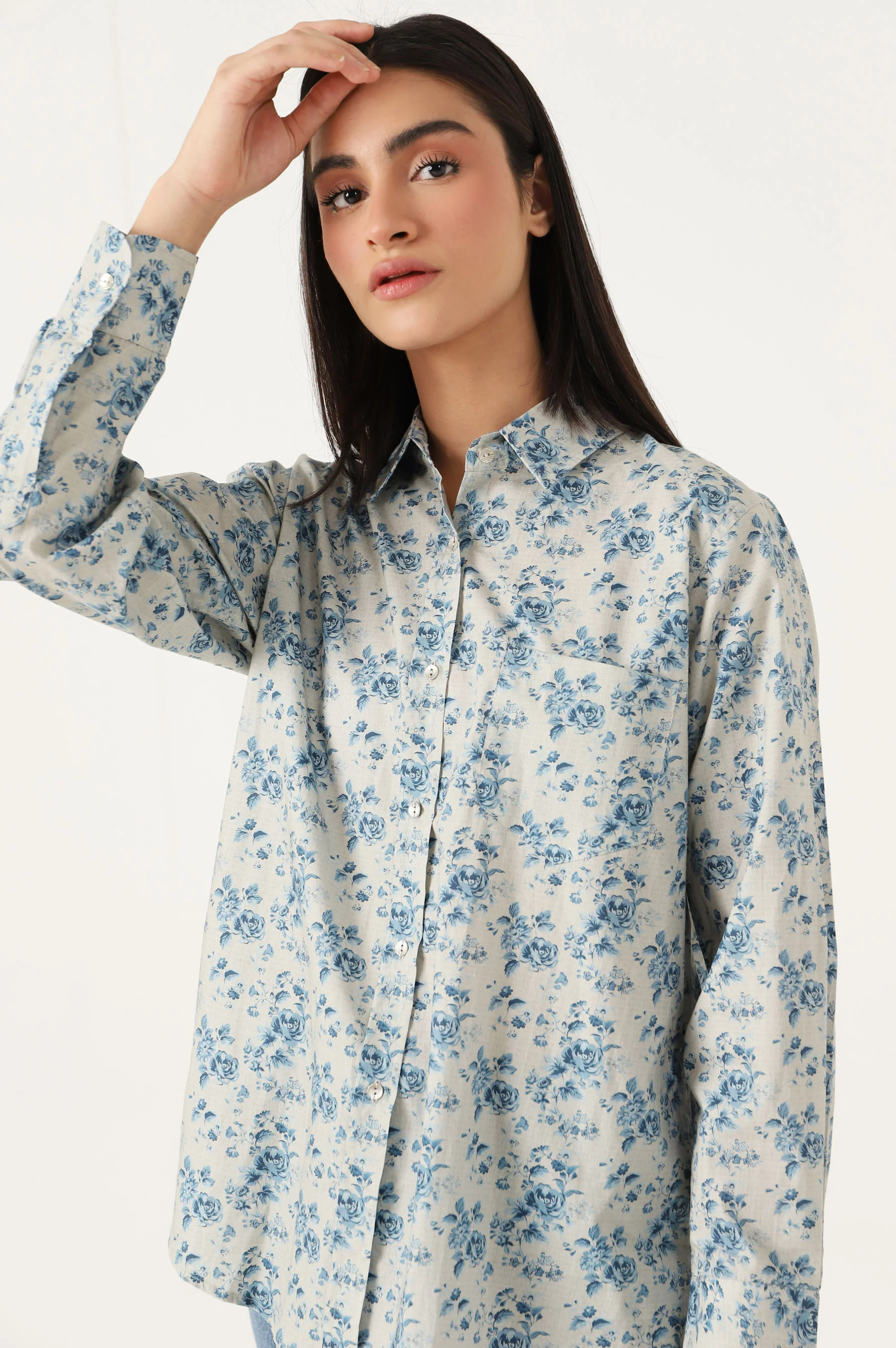 Stitched 1 Piece Tencel Printed Top - Image 5