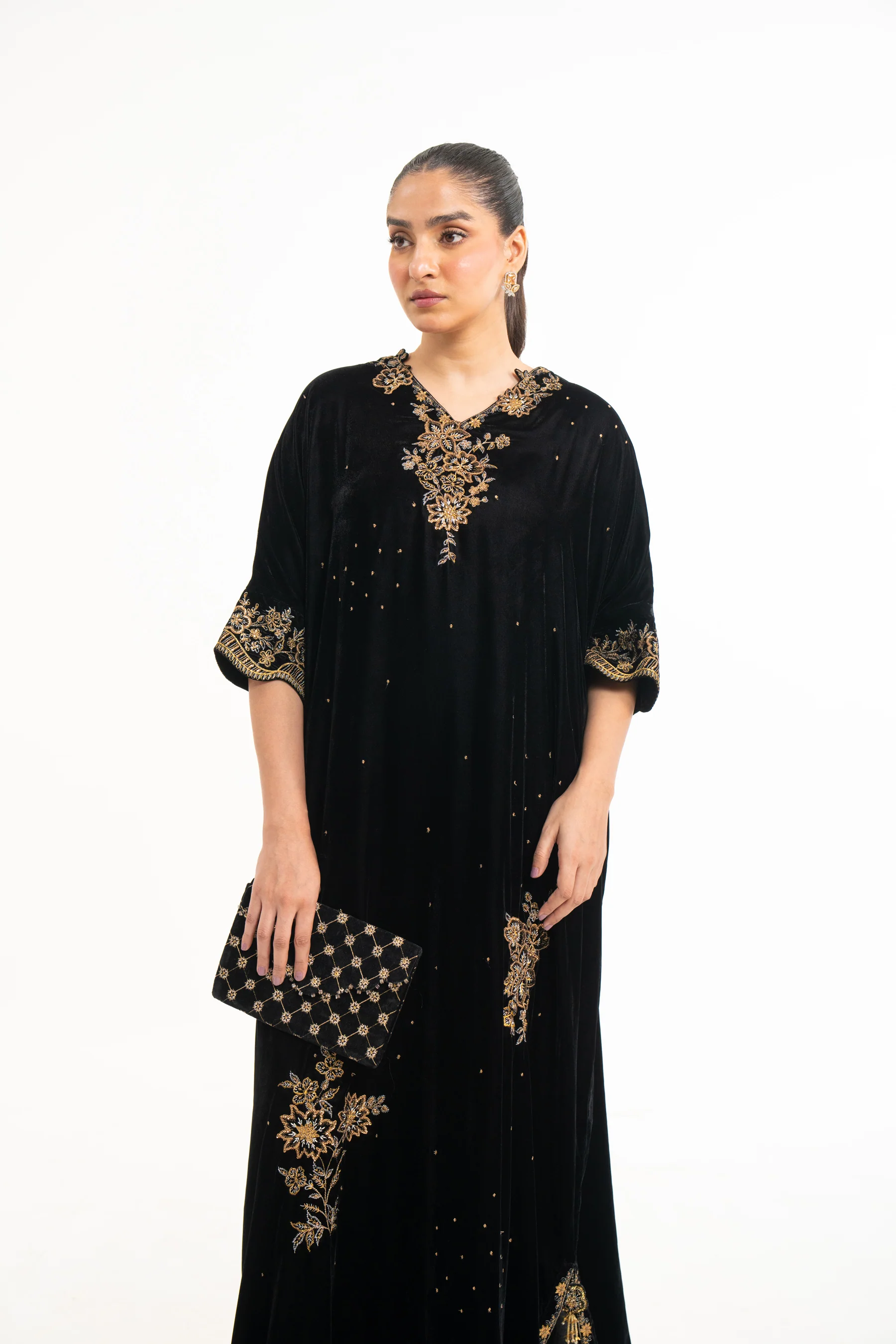 EMBROIDERED VELVET KAFTAN - Image 2