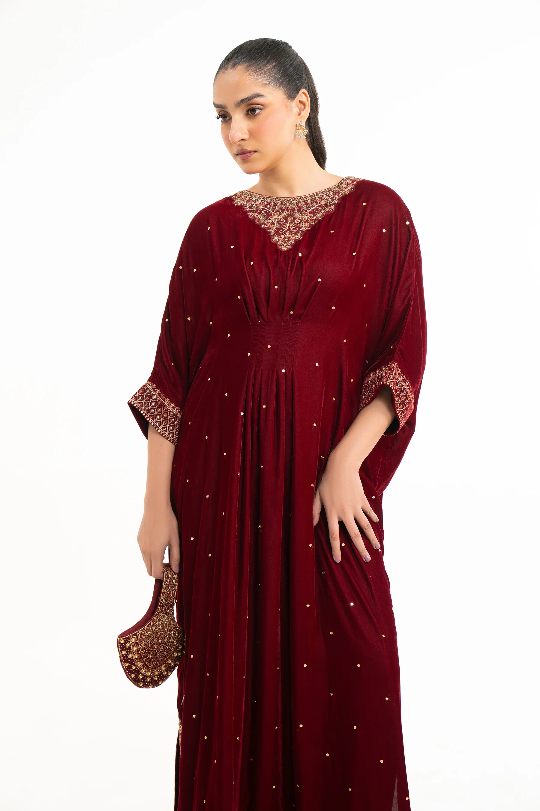 EMBROIDERED VELVET KAFTAN - Image 6