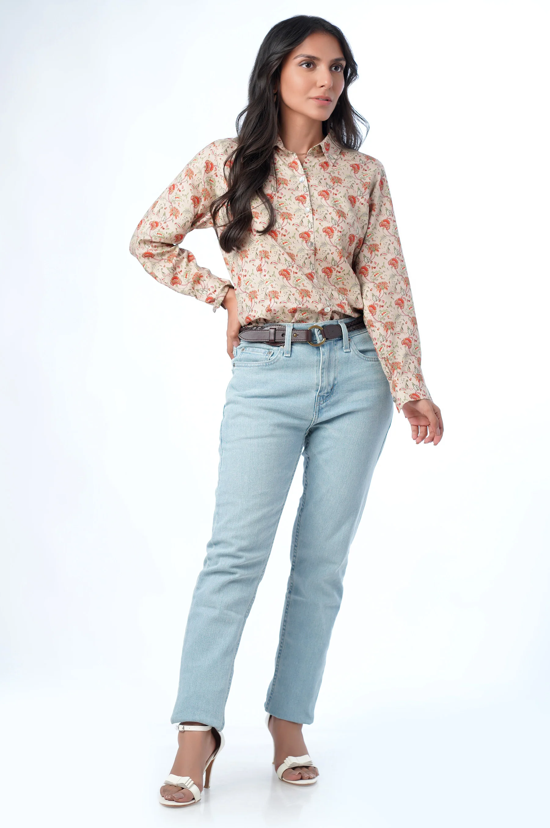 Stitched 1 Piece Western Tencel Printed Top - Image 2
