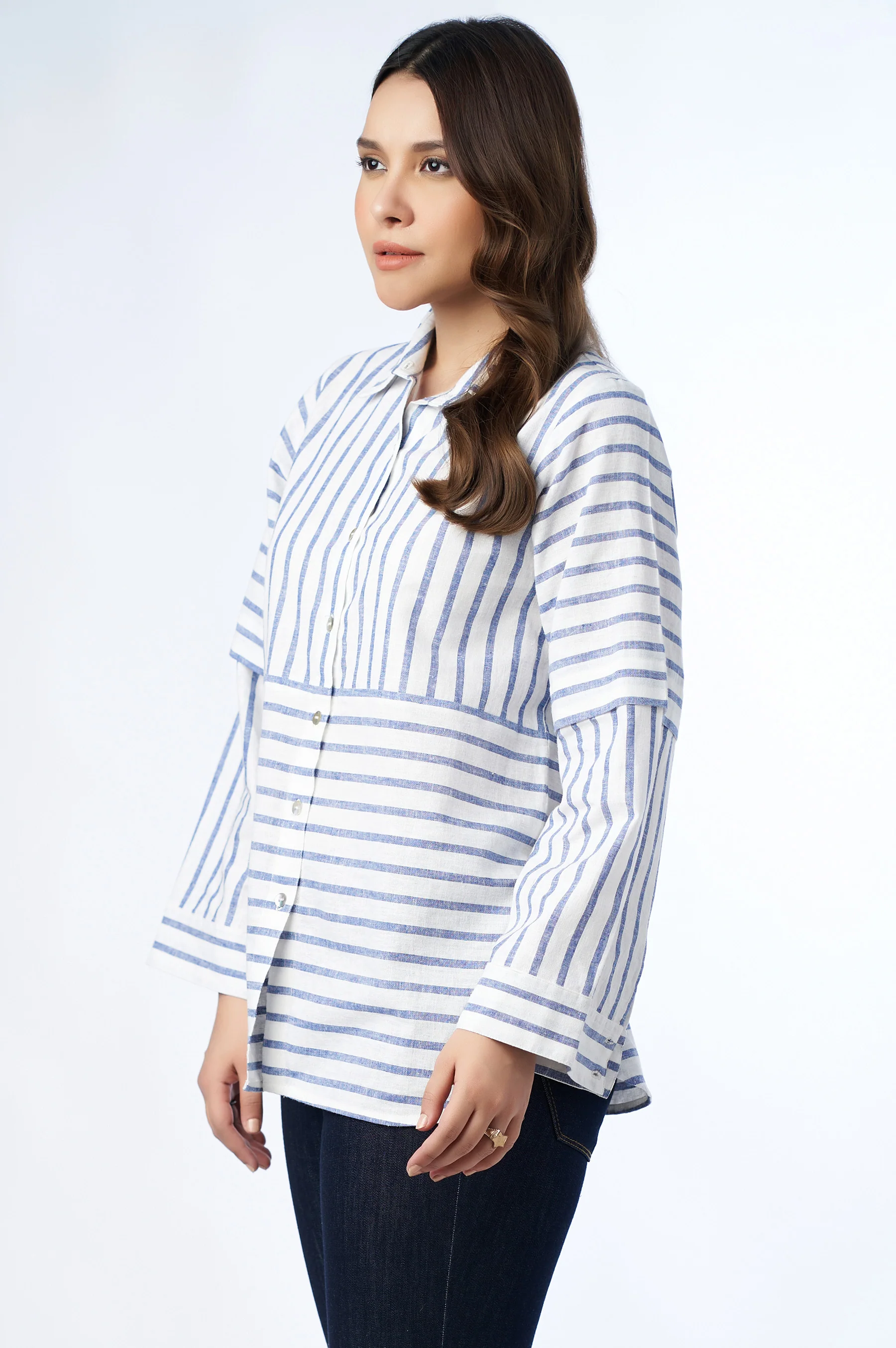 Stitched 1 Piece Western Yarn Dyed Top - Image 2