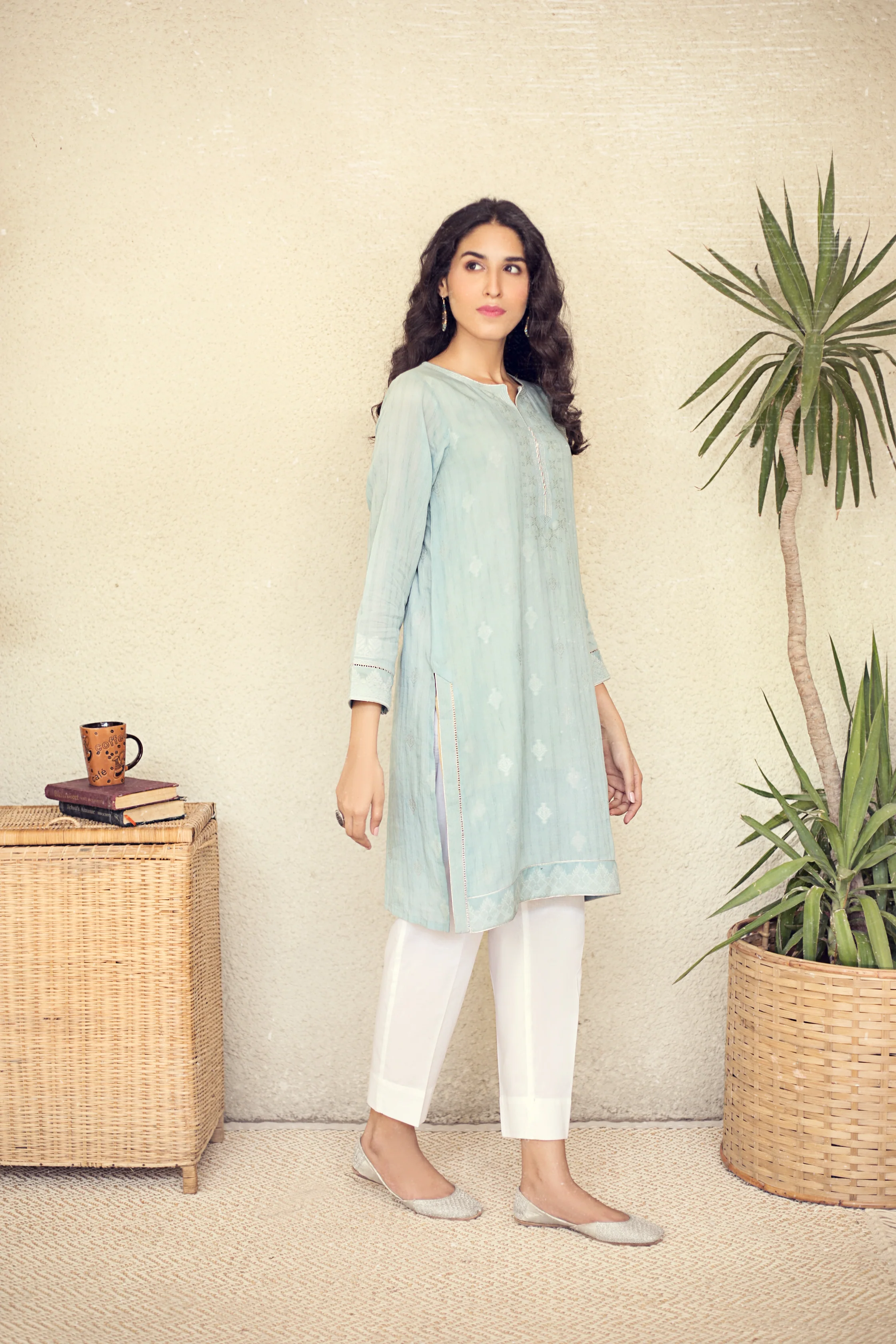 Stitched 1 Piece Yarn Dyed Jacquard Shirt - Image 3
