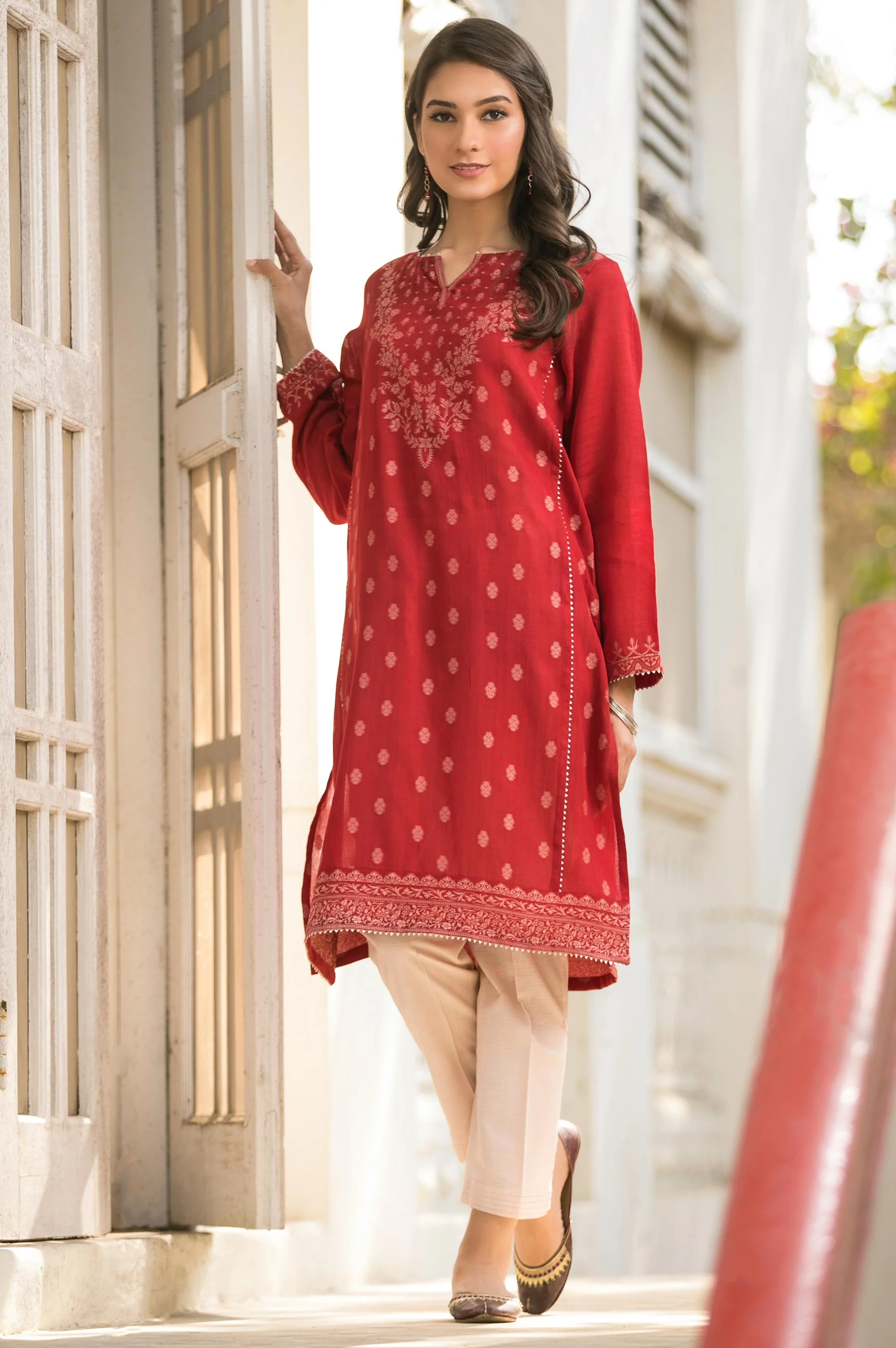 Stitched 1 Piece Yarn Dyed Jacquard Shirt - Image 4