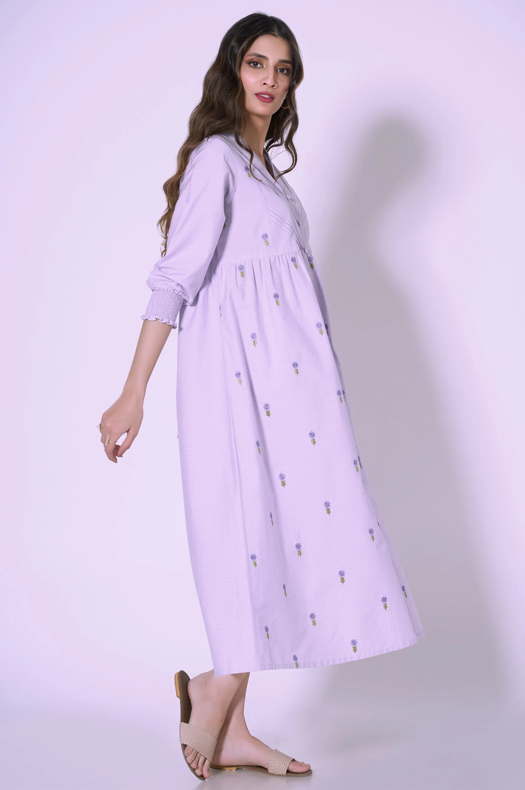 Stitched 1 Piece Yarn Dyed Dress - Image 5
