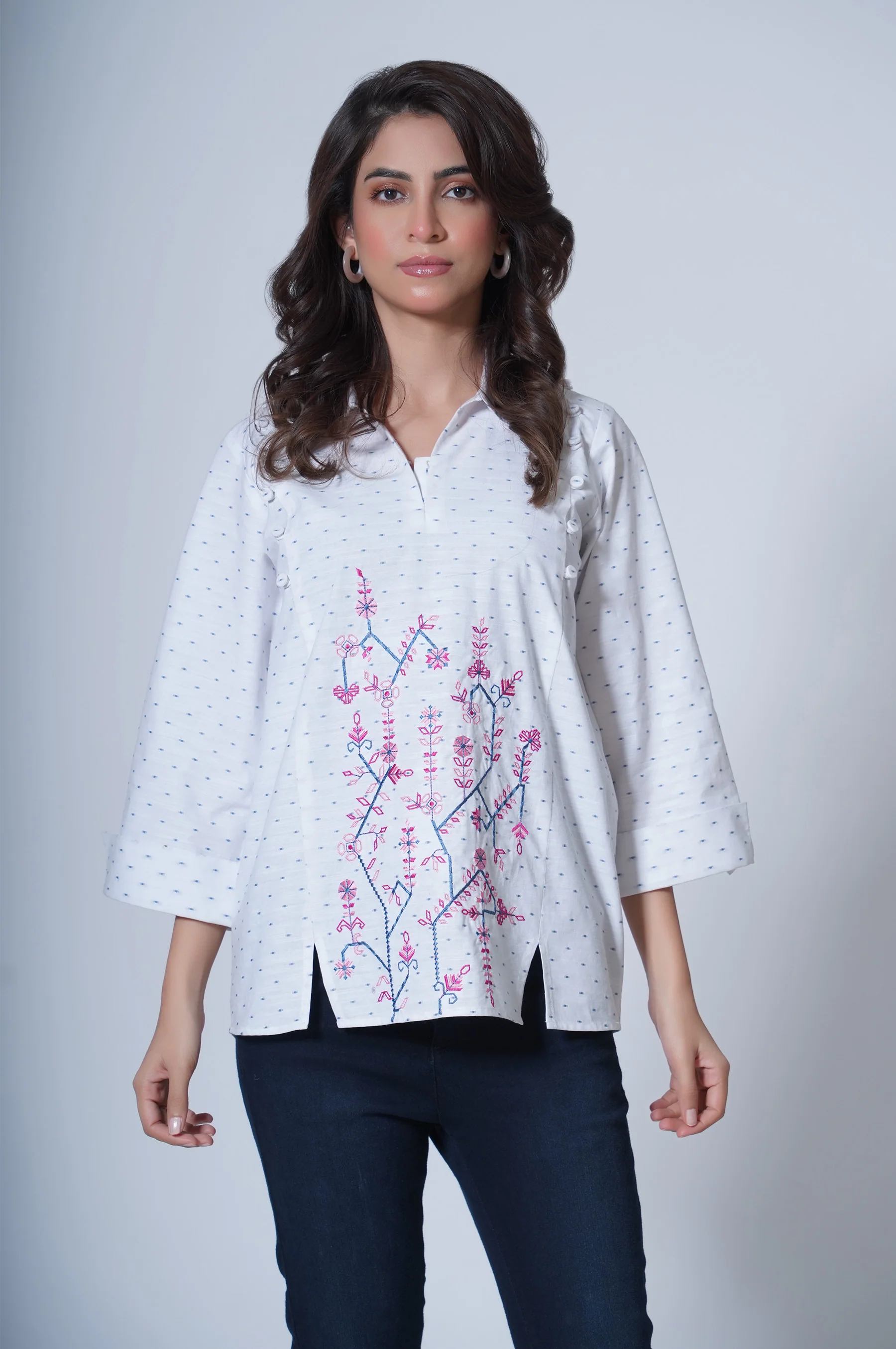 Stitched 1 Piece Yarn Dyed Top
