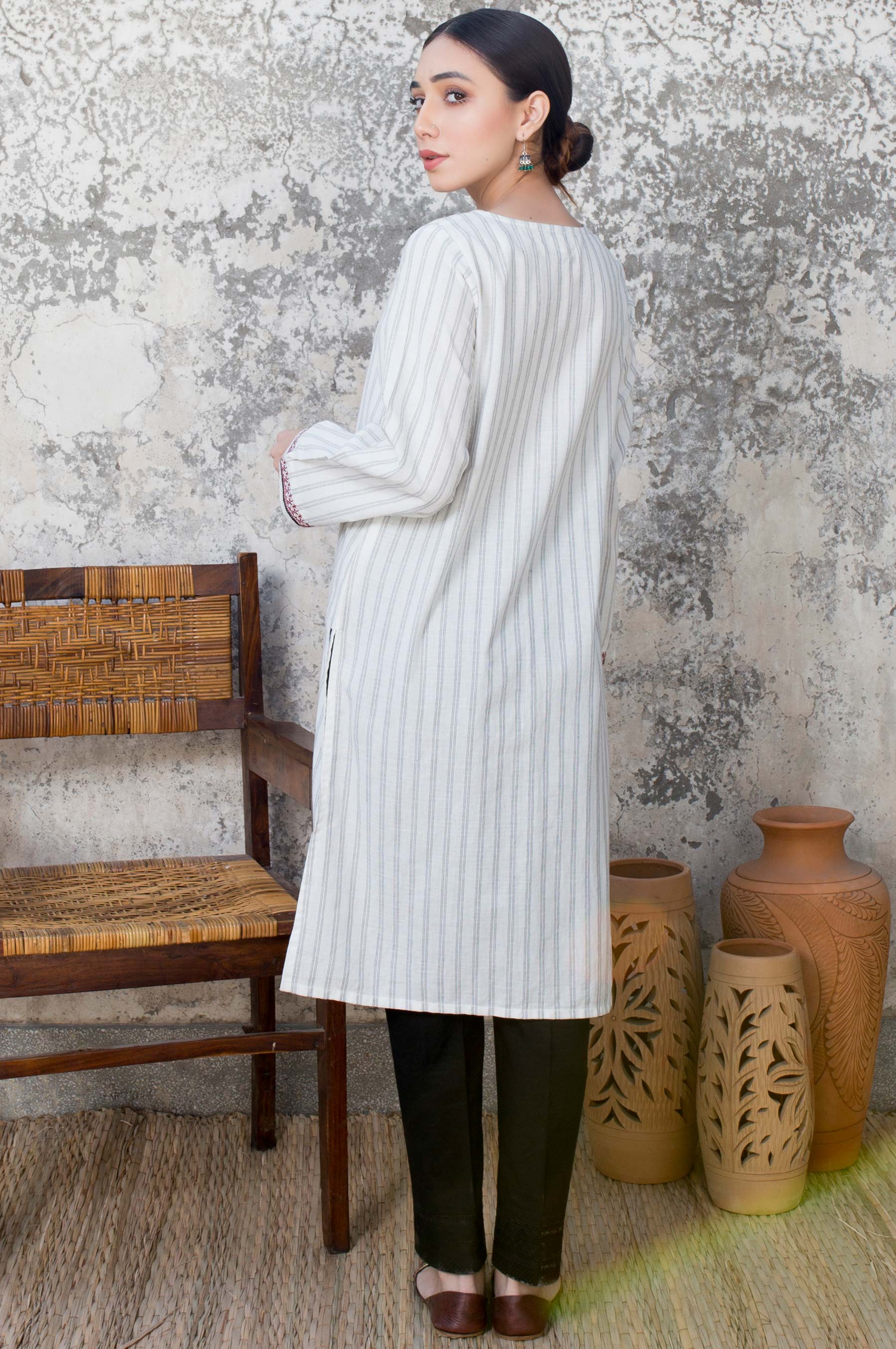 Stitched 1 Piece Yarn Dyed Shirt - Image 2