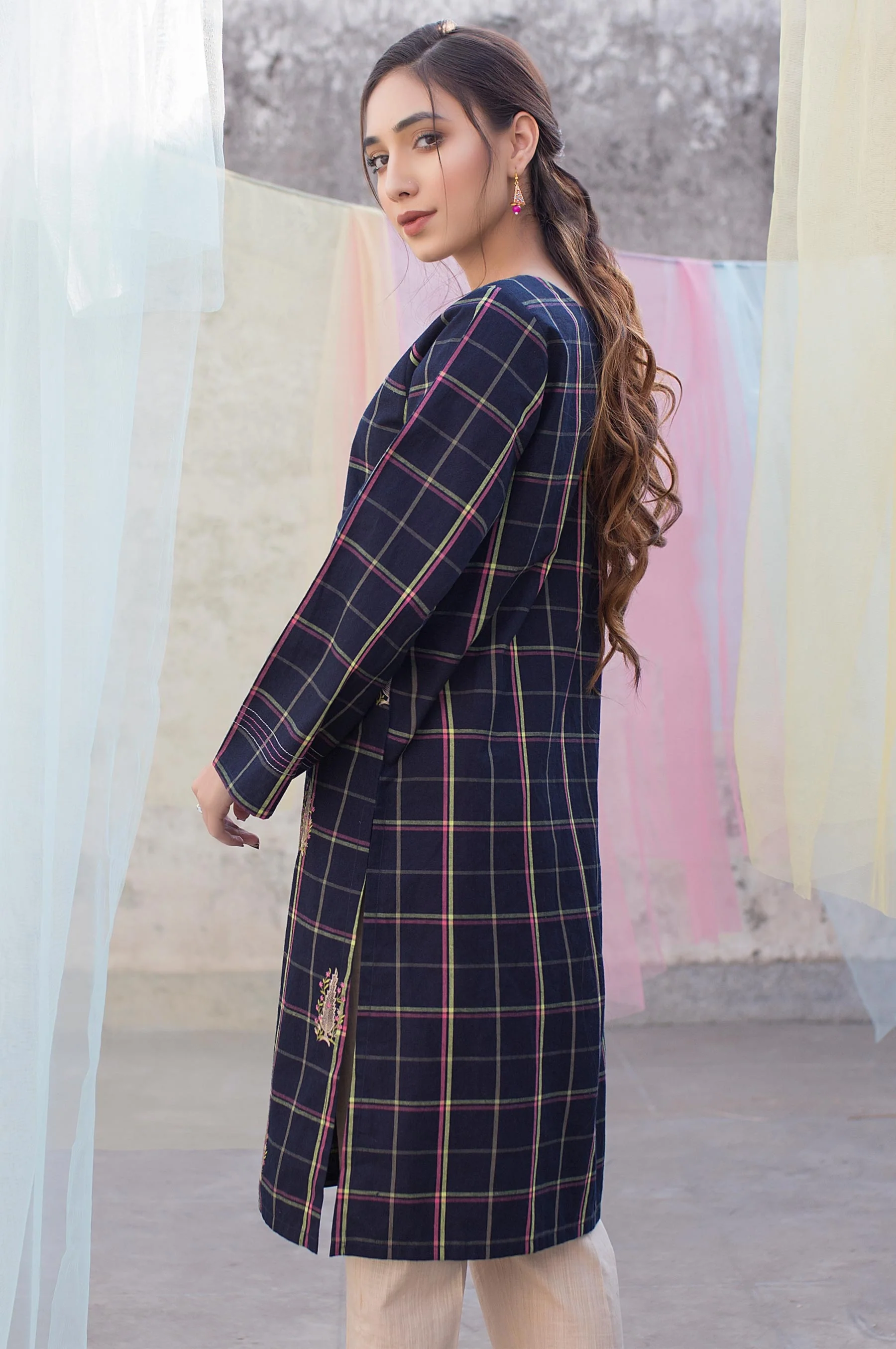 Stitched 1 Piece Yarn Dyed Shirt - Image 2