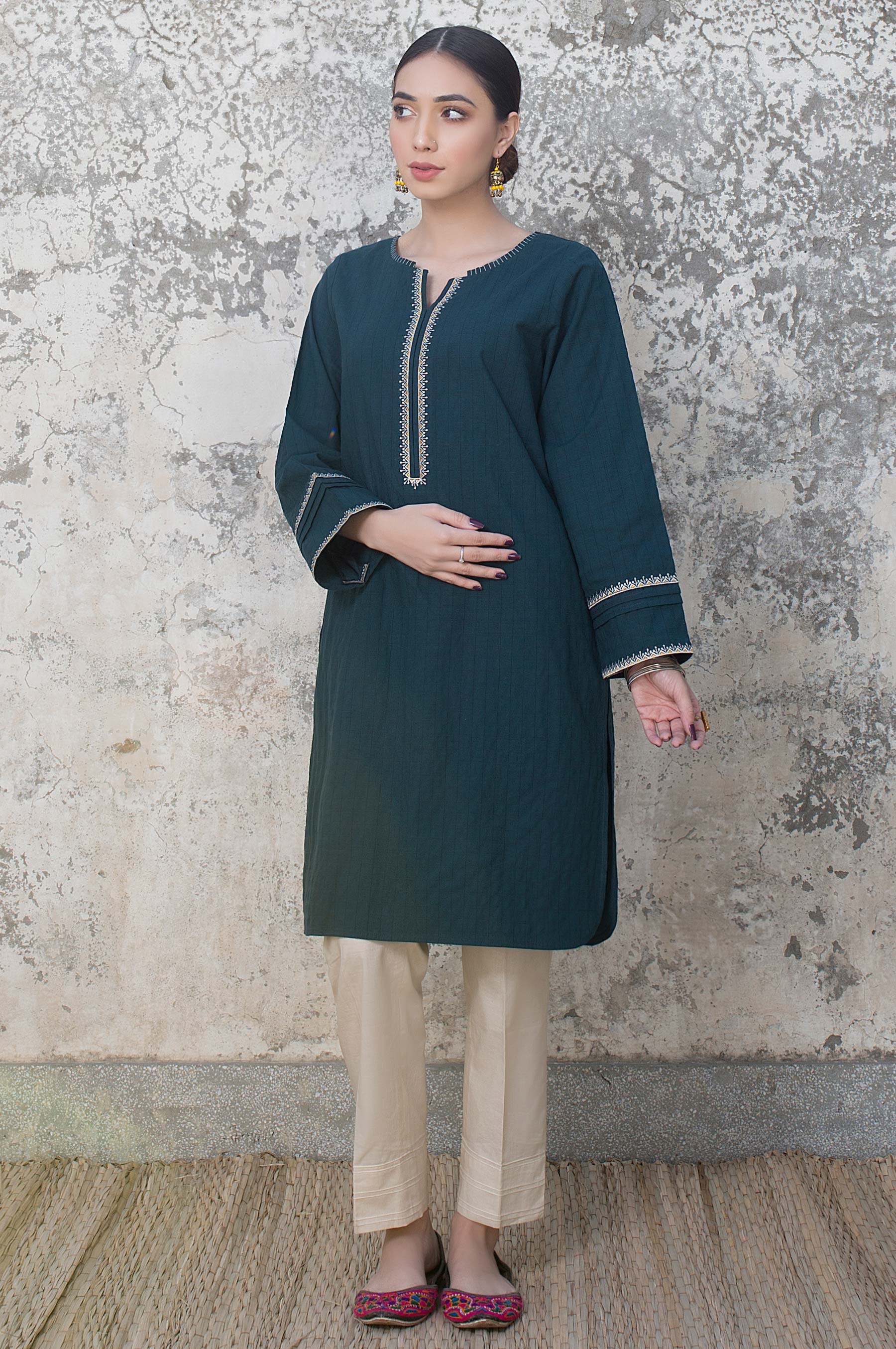 Stitched 1 Piece Yarn Dyed Shirt - Image 3