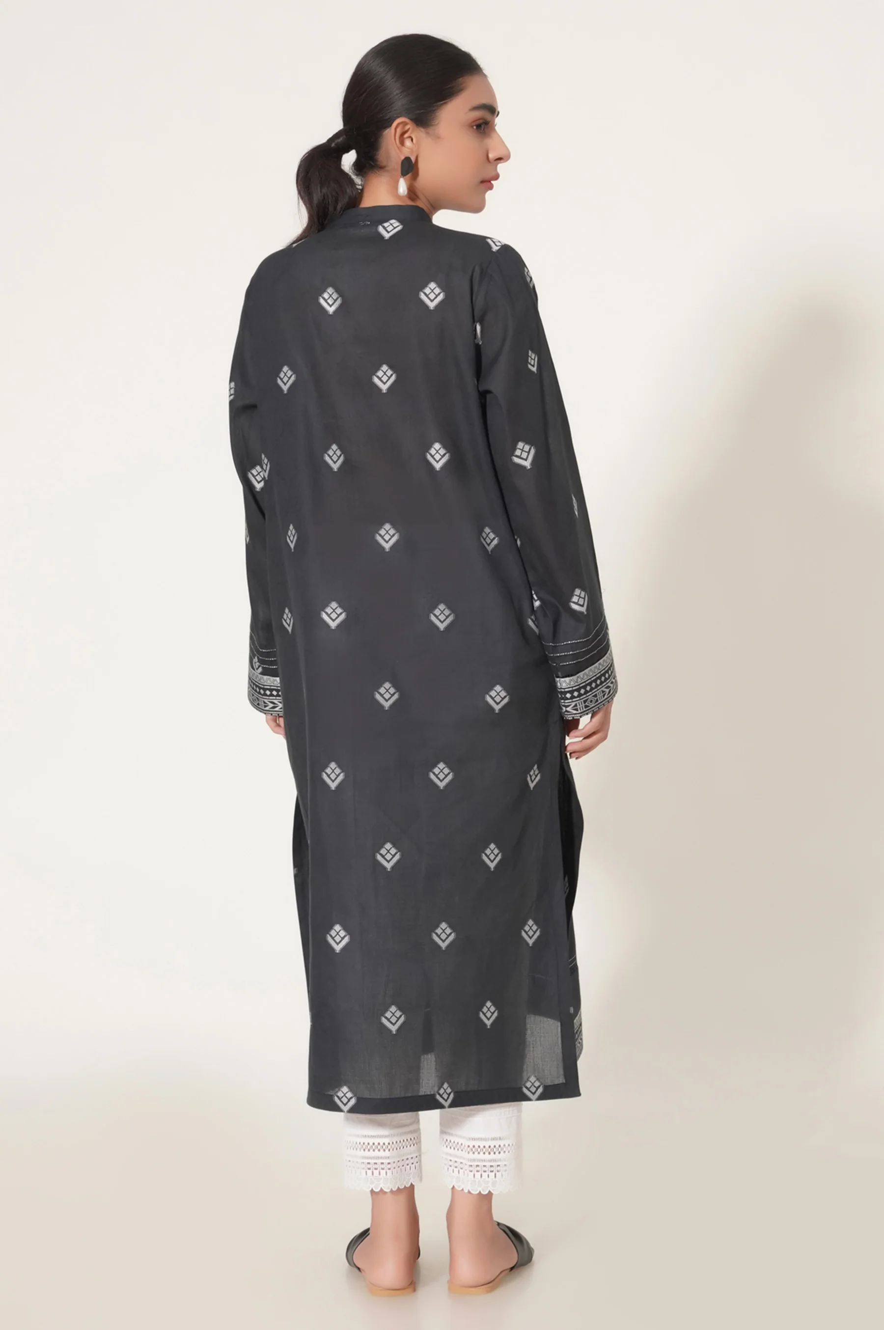 Stitch 1 Piece Yarn Dyed Jacquard Shirt - Image 3